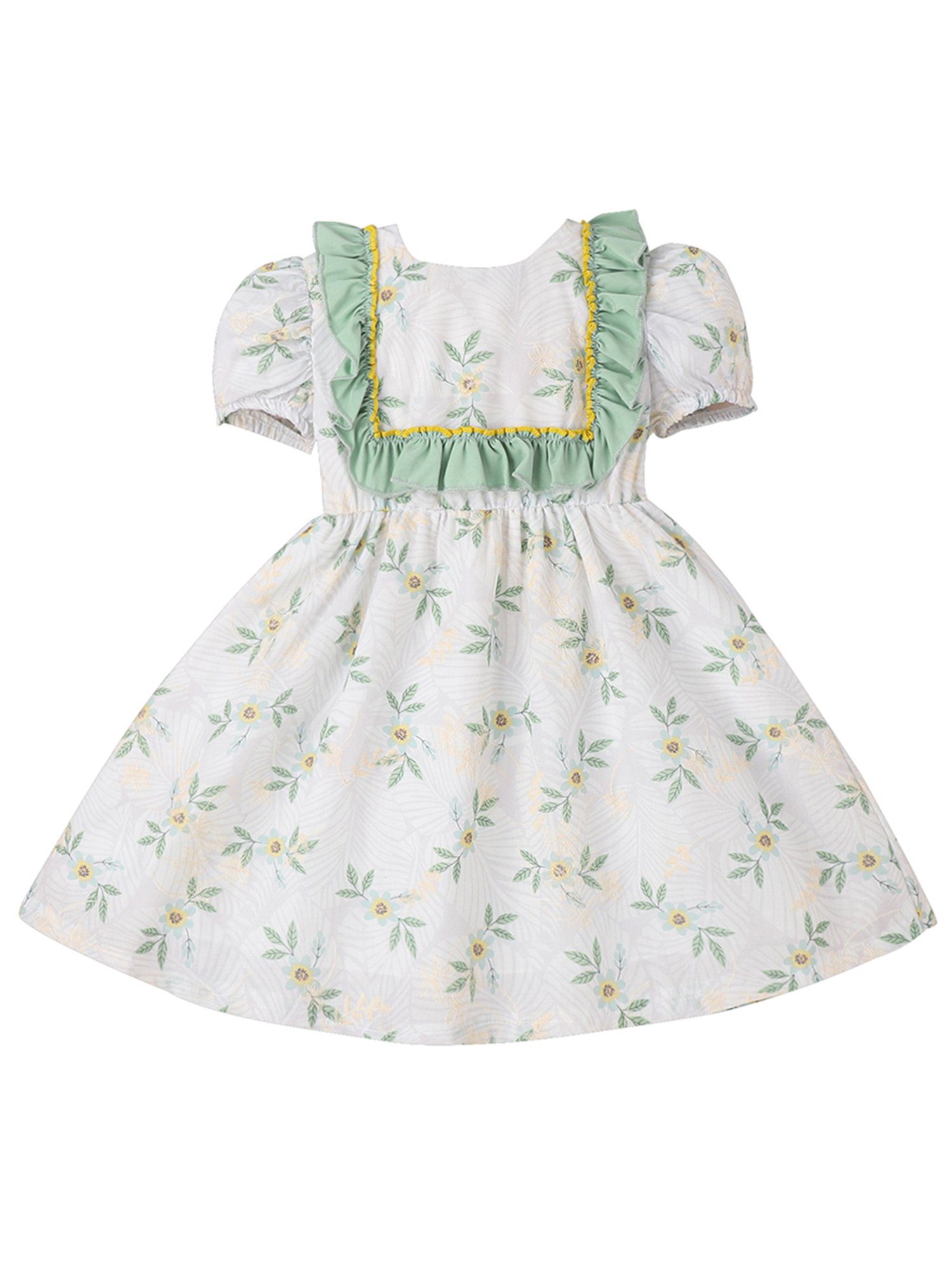 LAPA Druckkleid Knielanges Kleid mit Blumenmuster für Mädchen mit schöner Stickerei