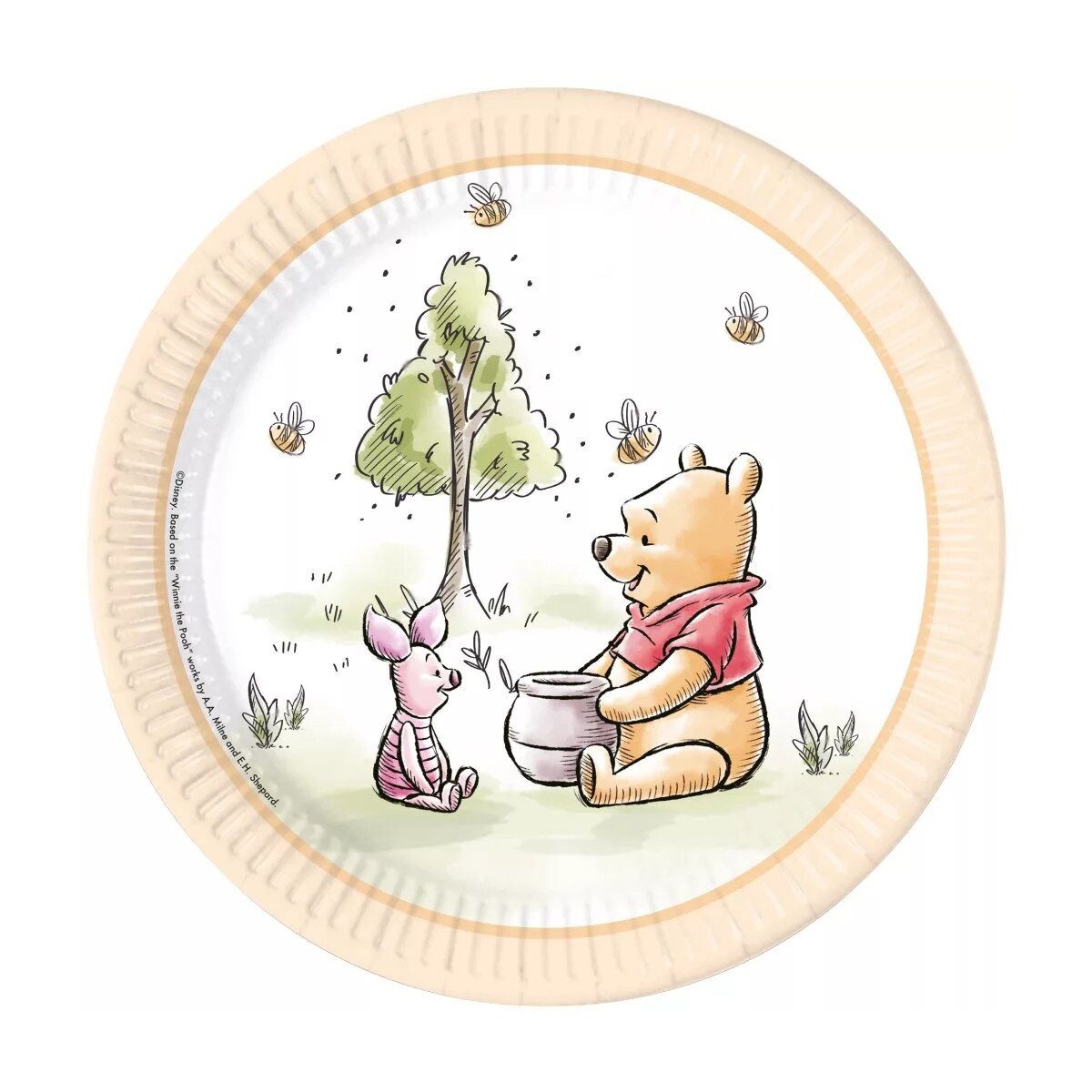 Disney Kindergeschirr-Set Disney Winnie Puuh Loves Nature teller 8 Stück 23 cm