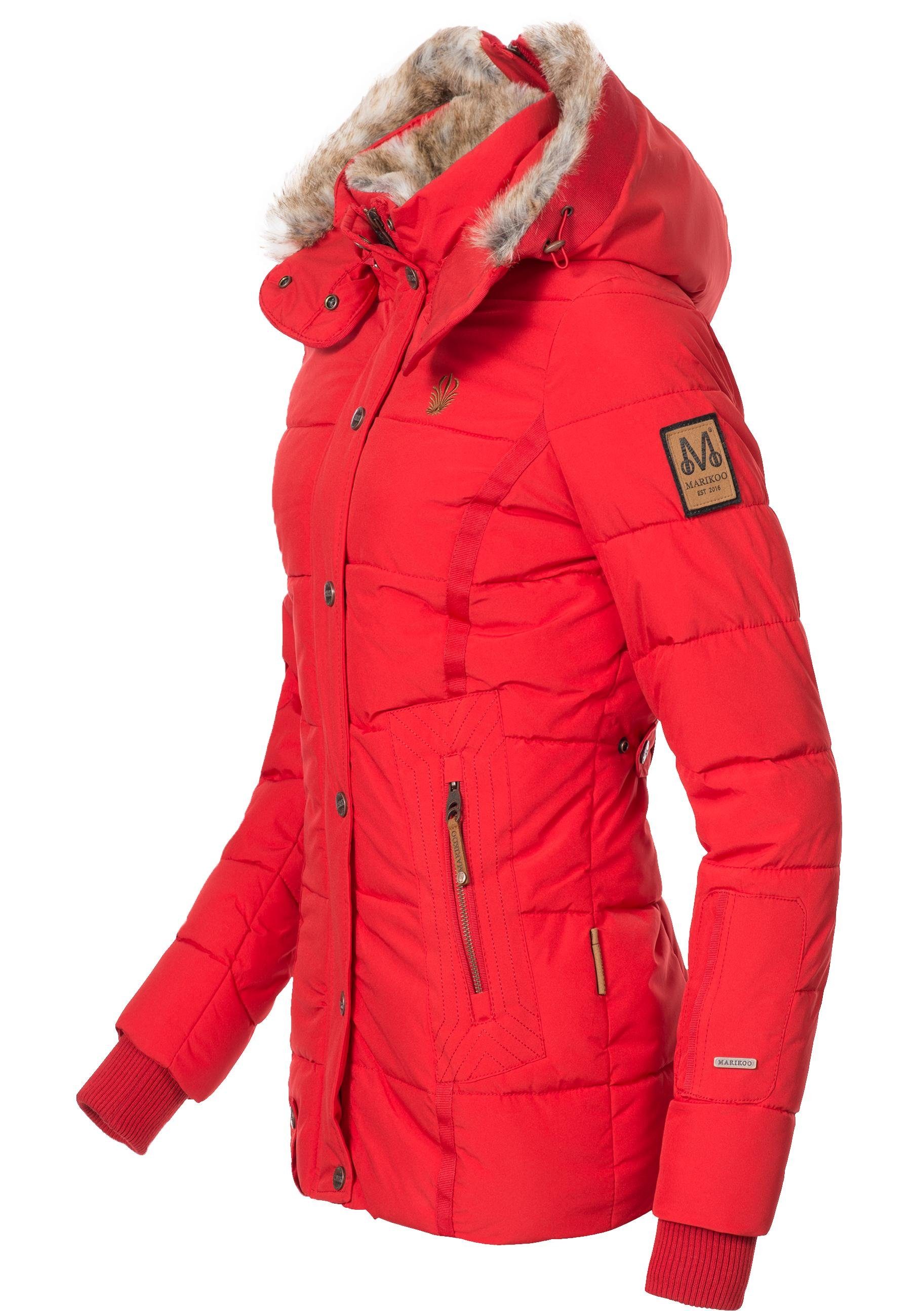 Marikoo Winterjacke »Nekoo« stylische Damen Steppjacke mit großer Kapuze  online kaufen | OTTO