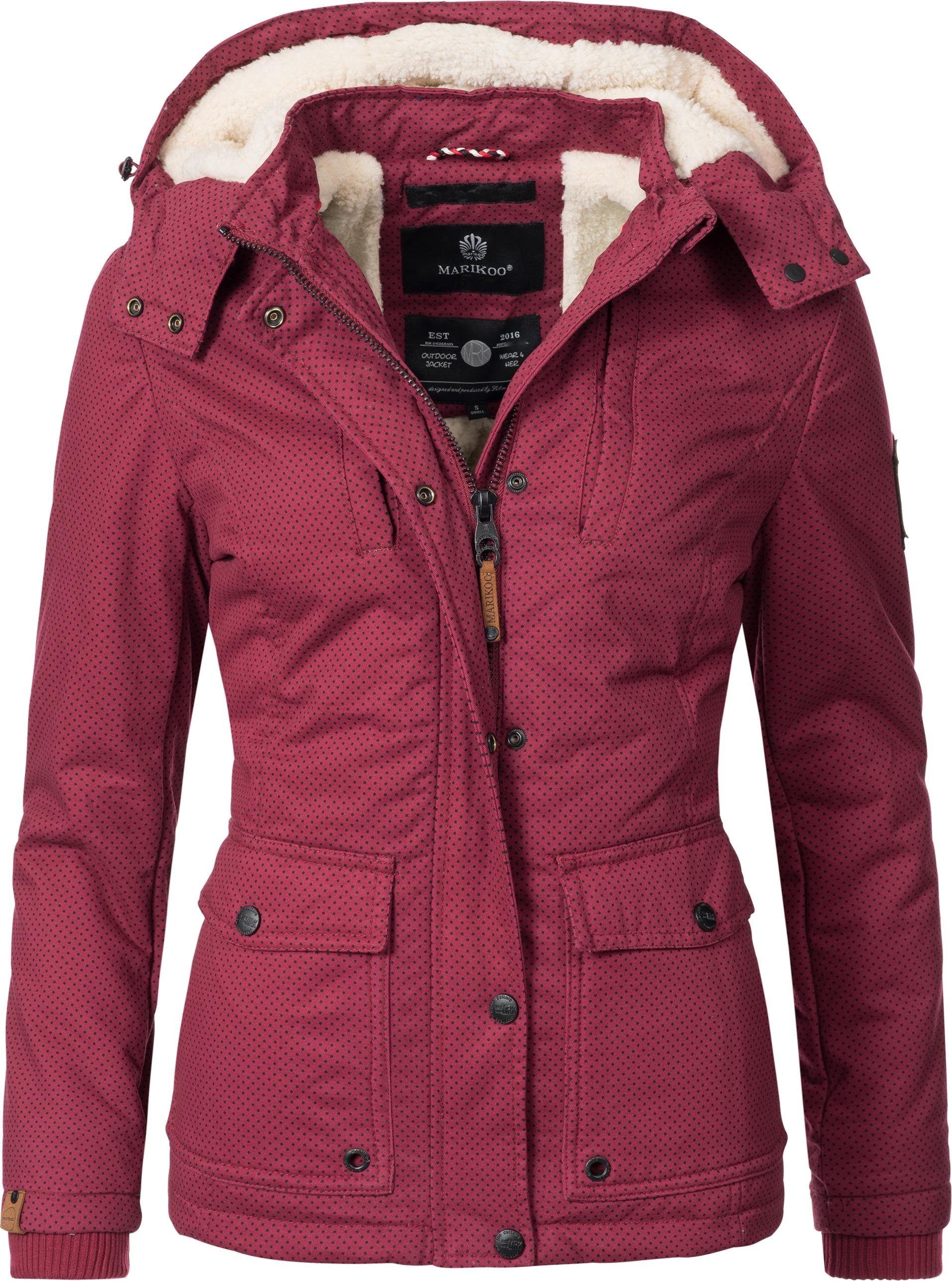 Marikoo Winterjacke »Keikoo« sportliche Damen Outdoor Baumwolljacke mit