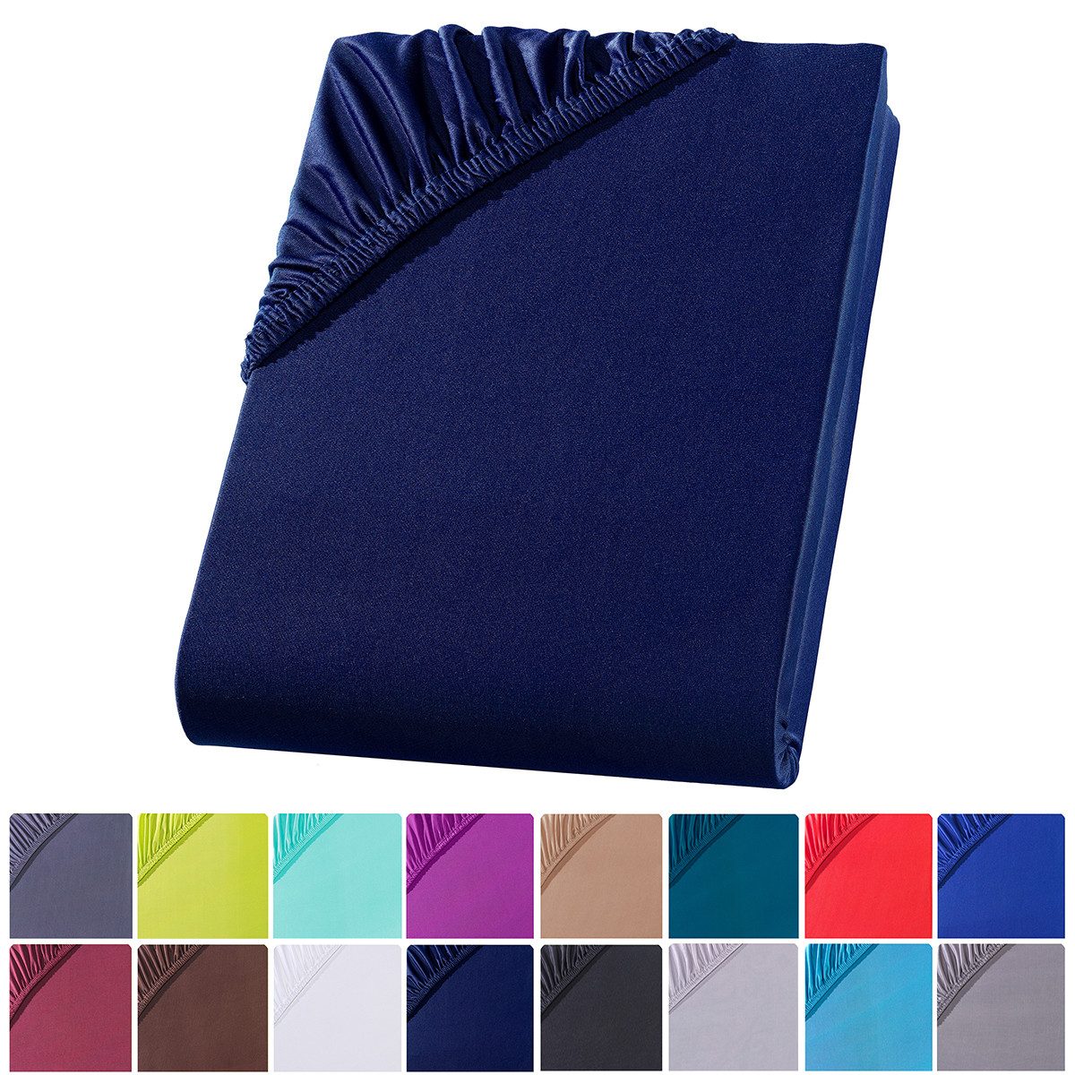 Visaggio Spannbettlaken Mikrofaser Spannbetttuch Bettlaken 90x200 140x200 1 günstig online kaufen