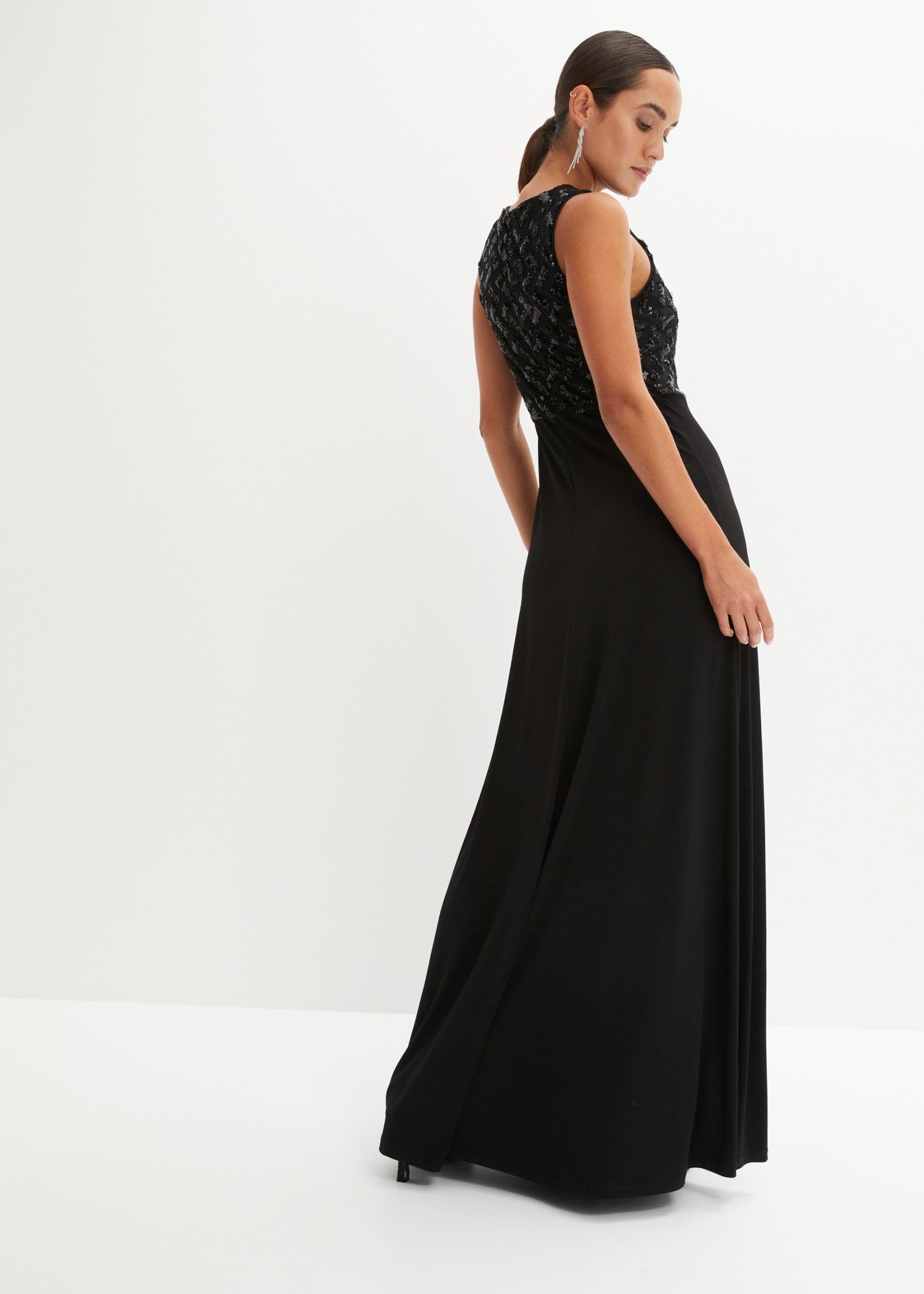 bonprix Maxikleid Oberteil mit Paillettenstickerei, elegant, ärmellos – Bild 2 von 5
