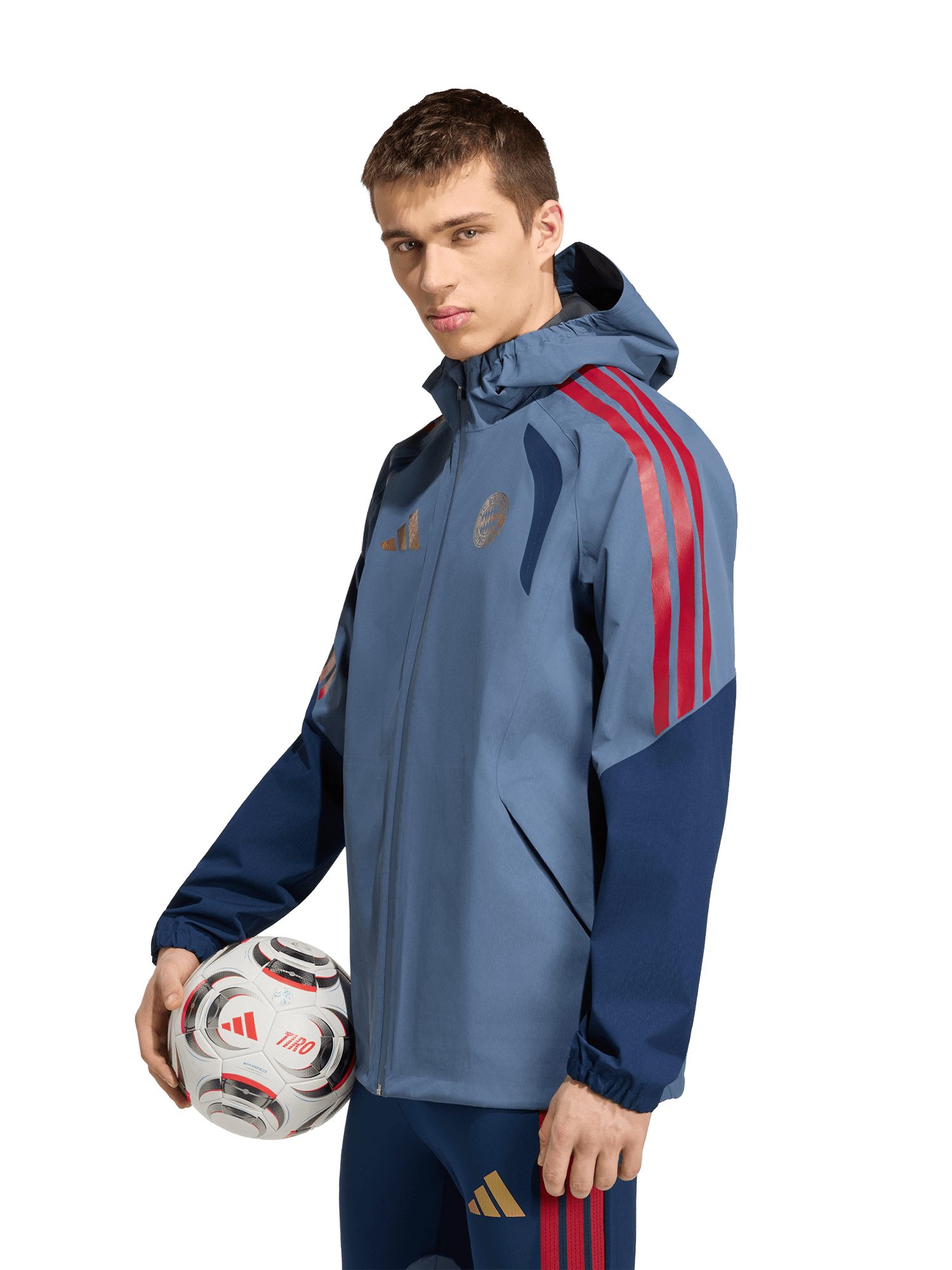 adidas Performance Regenjacke FC Bayern München, Authentic Regenjacke Teamline, Herren, Blau