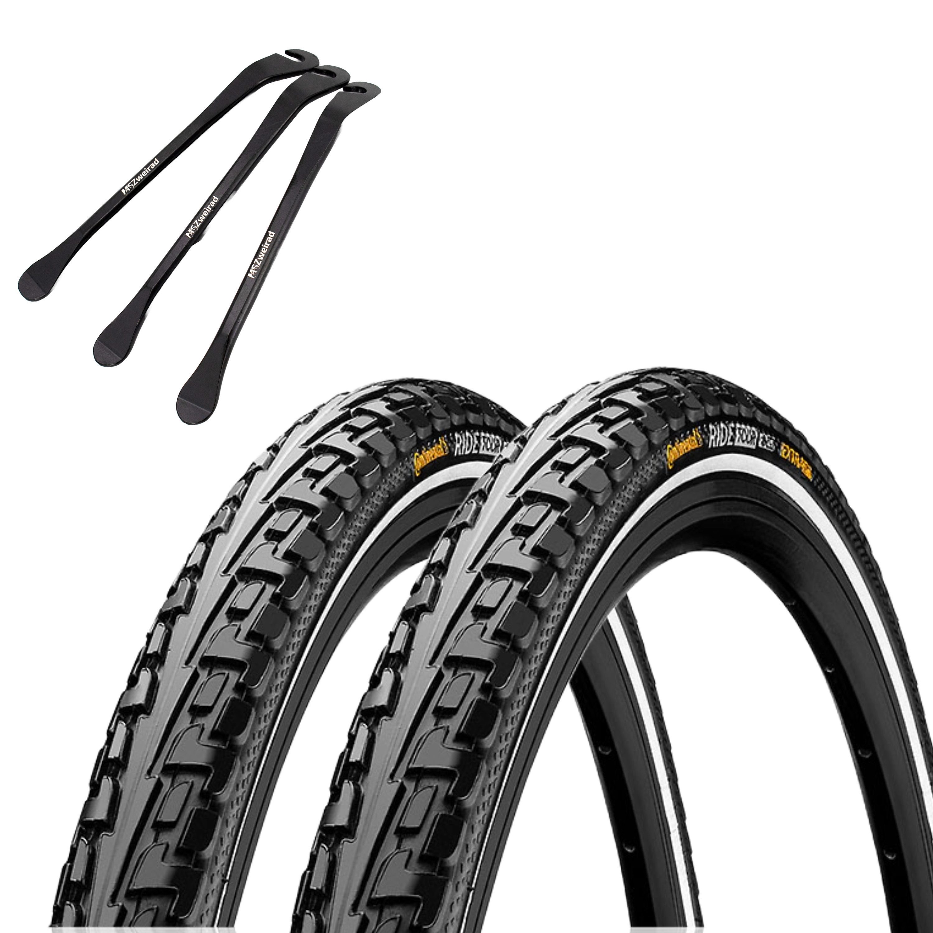 MSZweirad Fahrradreifen x Continental Reifen Ride Tour 28 x 1,60 (42-622) + Reifenheber