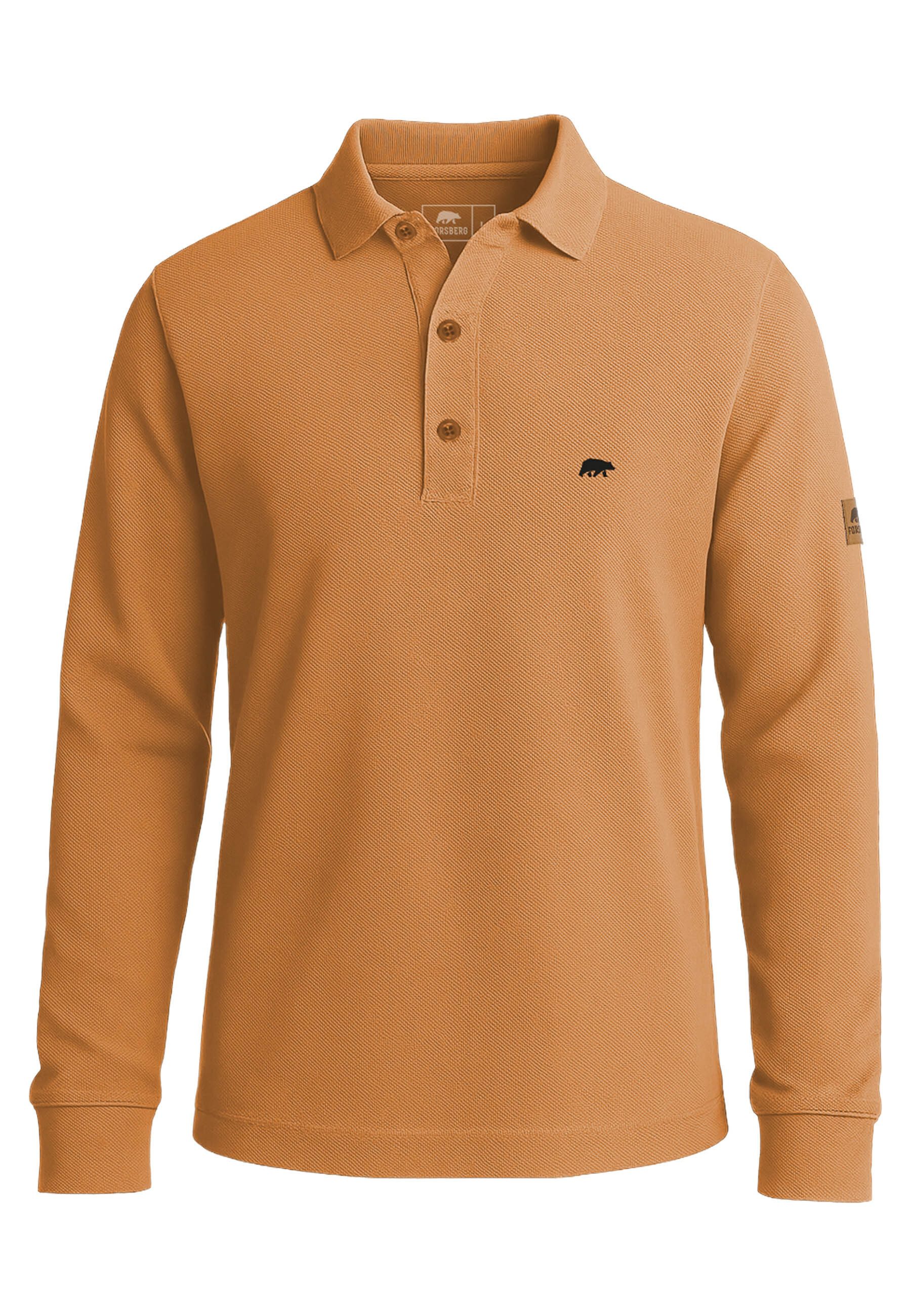FORSBERG Poloshirt Langarm Poloshirt aus Baumwolle günstig online kaufen