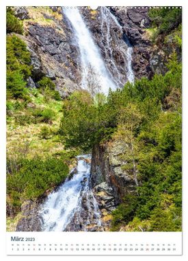 CALVENDO Wandkalender Schöner Wasserfall (Premium, hochwertiger DIN A2 Wandkalender 2023, Kunstdruck in Hochglanz)
