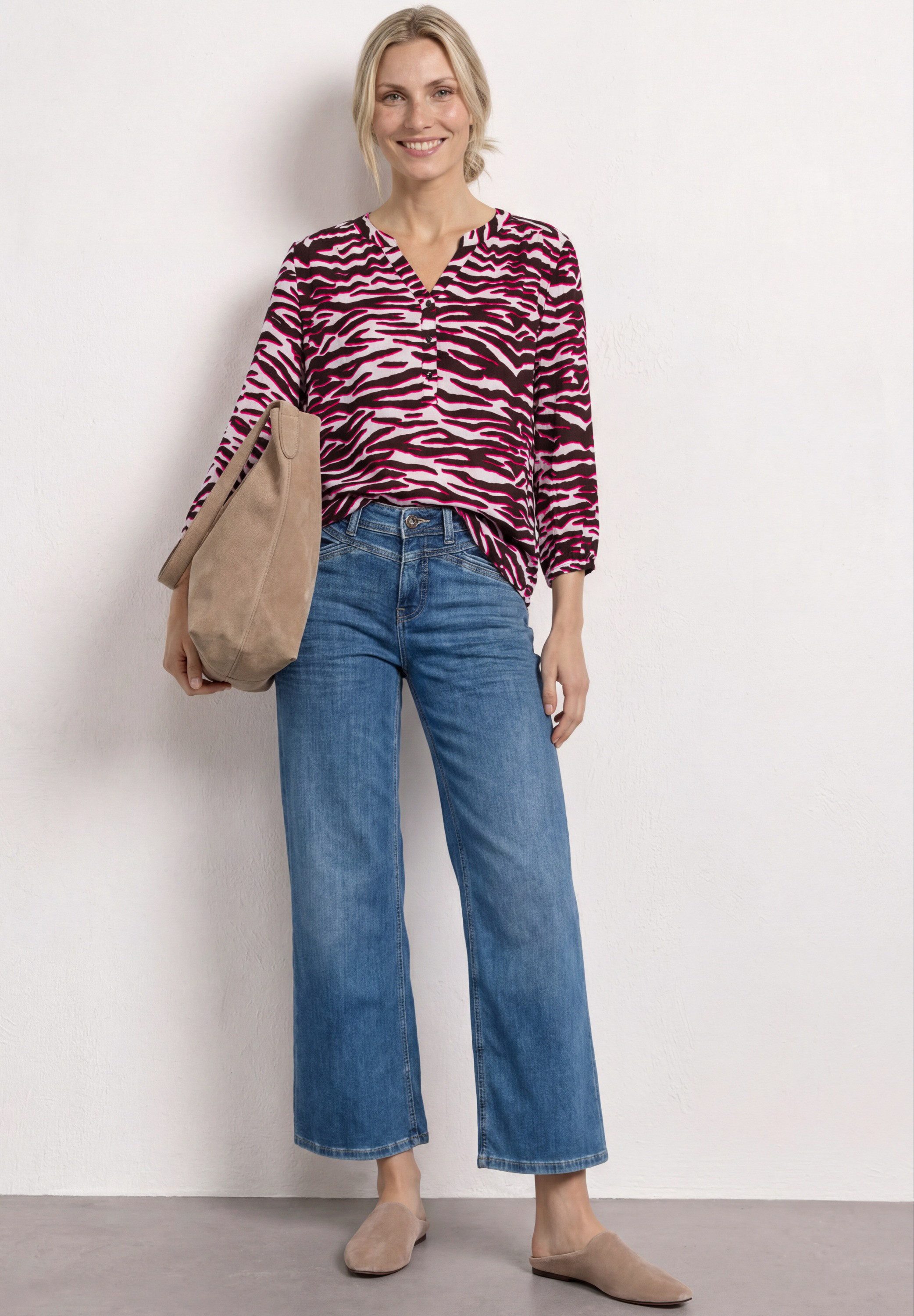 STREET ONE 3/4-Arm-Shirt mit Strukturmix – Bild 3 von 5