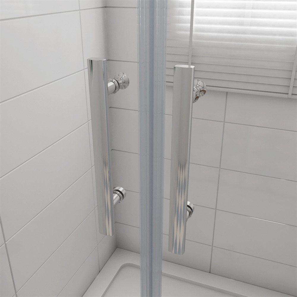 AICA Dusch-Einflügeltür 195cm Duschtür Nano ESG Glas Drehtür Glastür Duschkabine, 70x195 cm, (Set) NanoGlas