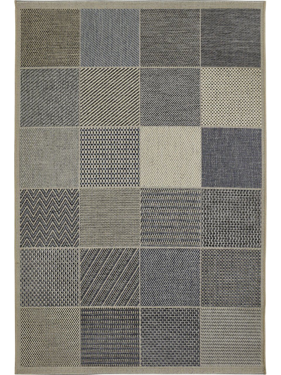 Andiamo Fußmatte Outdoorteppich Rio beige-blau, 160 x 230 cm