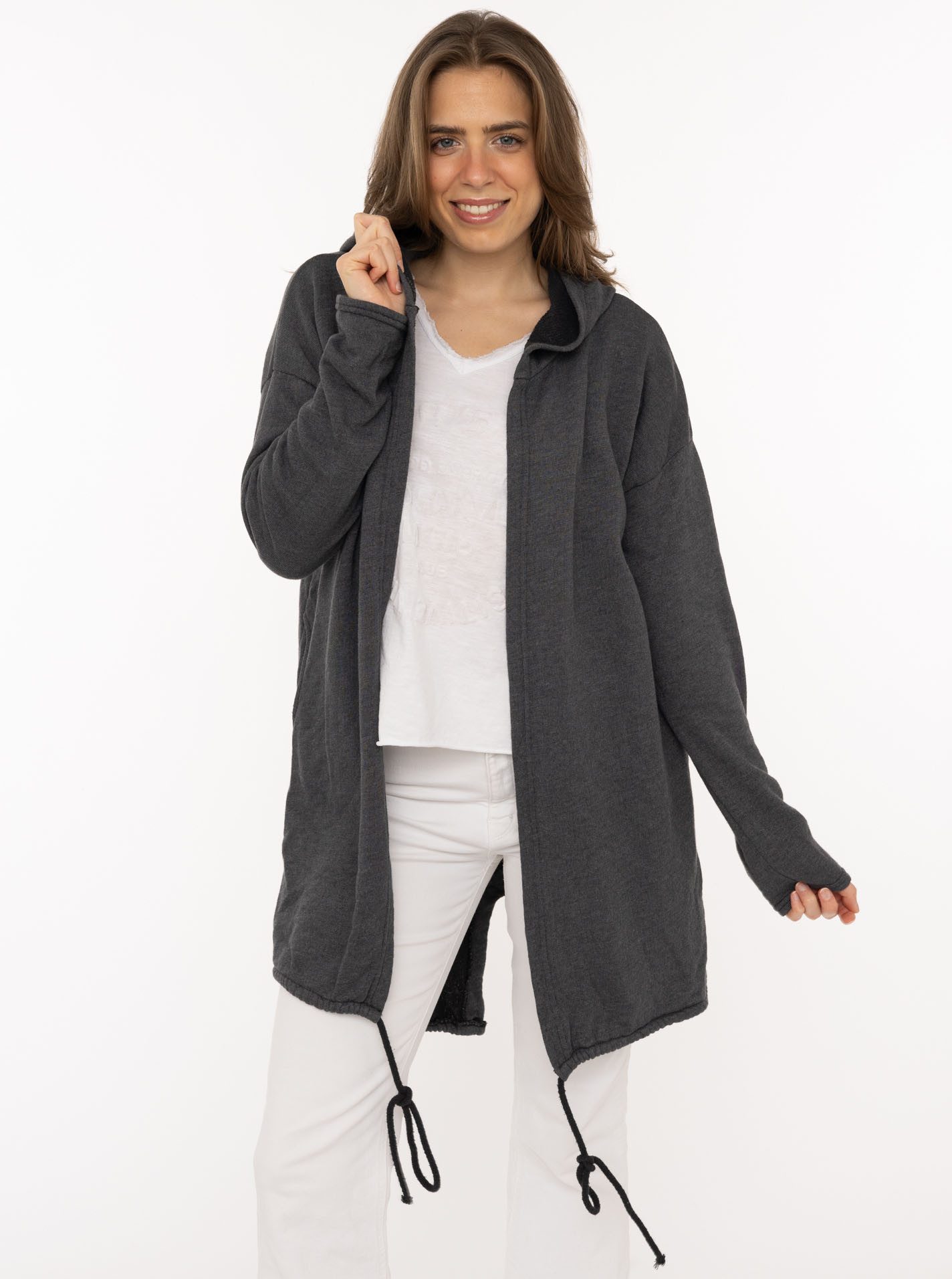 Zwillingsherz Jerseymantel "Positive Mind" mit hohem Baumwollanteil günstig online kaufen