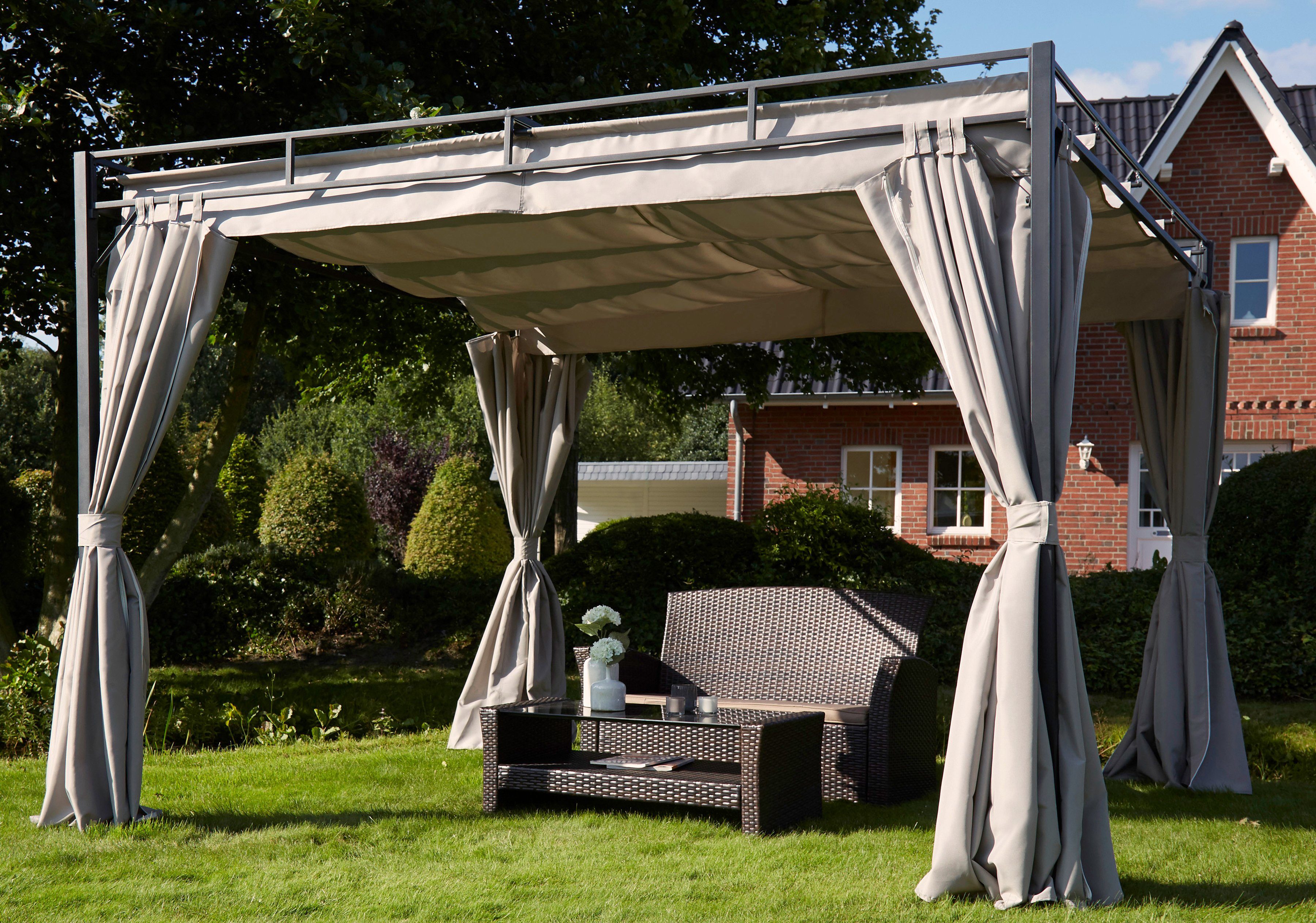 KONIFERA Pavillon mit Seitenteilen »Milos«, 300x300 cm online kaufen OTTO