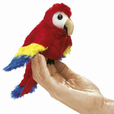 Folkmanis Handpuppen Fingerpuppe Folkmanis Fingerpuppe Vogel, mini Papagei 2723 (Packung)
