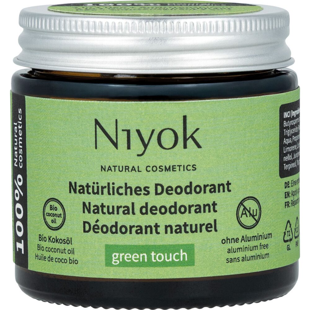 Niyok Deo-Creme Deodorant in Green Touch, Grün, 40 ml