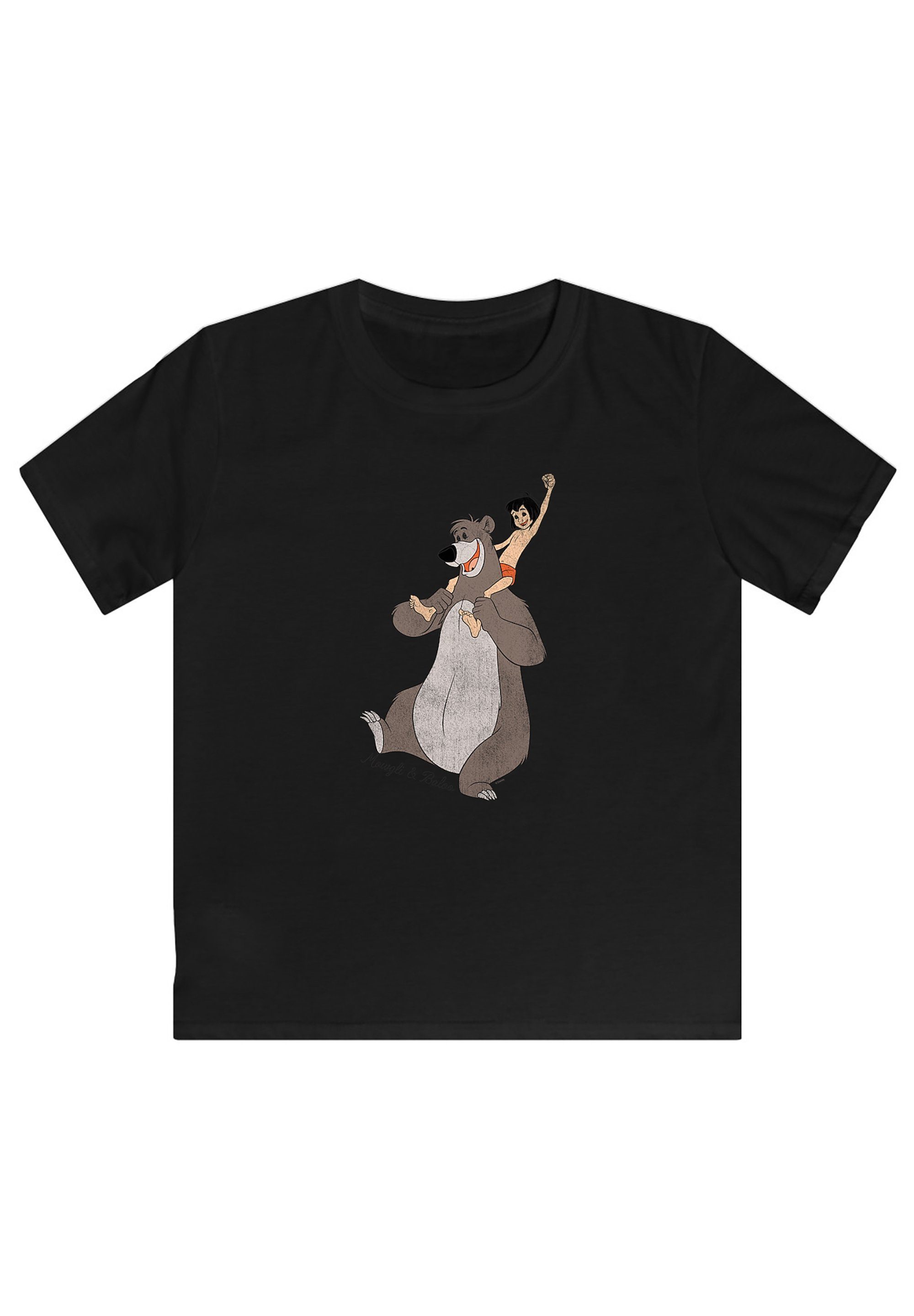 F4NT4STIC T-Shirt Disney Dschungelbuch Mogli schwarz Balu Print und