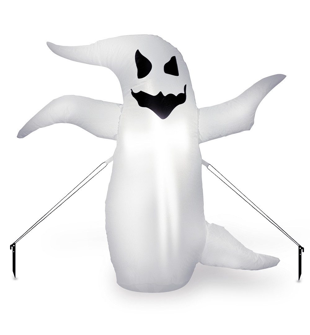 Fries Aufblasbares Partyzubehör Selbstaufblasender Horror Geist Garten Deko mit LED Halloween Karneval, 91 cm x 100 cm x 28 cm