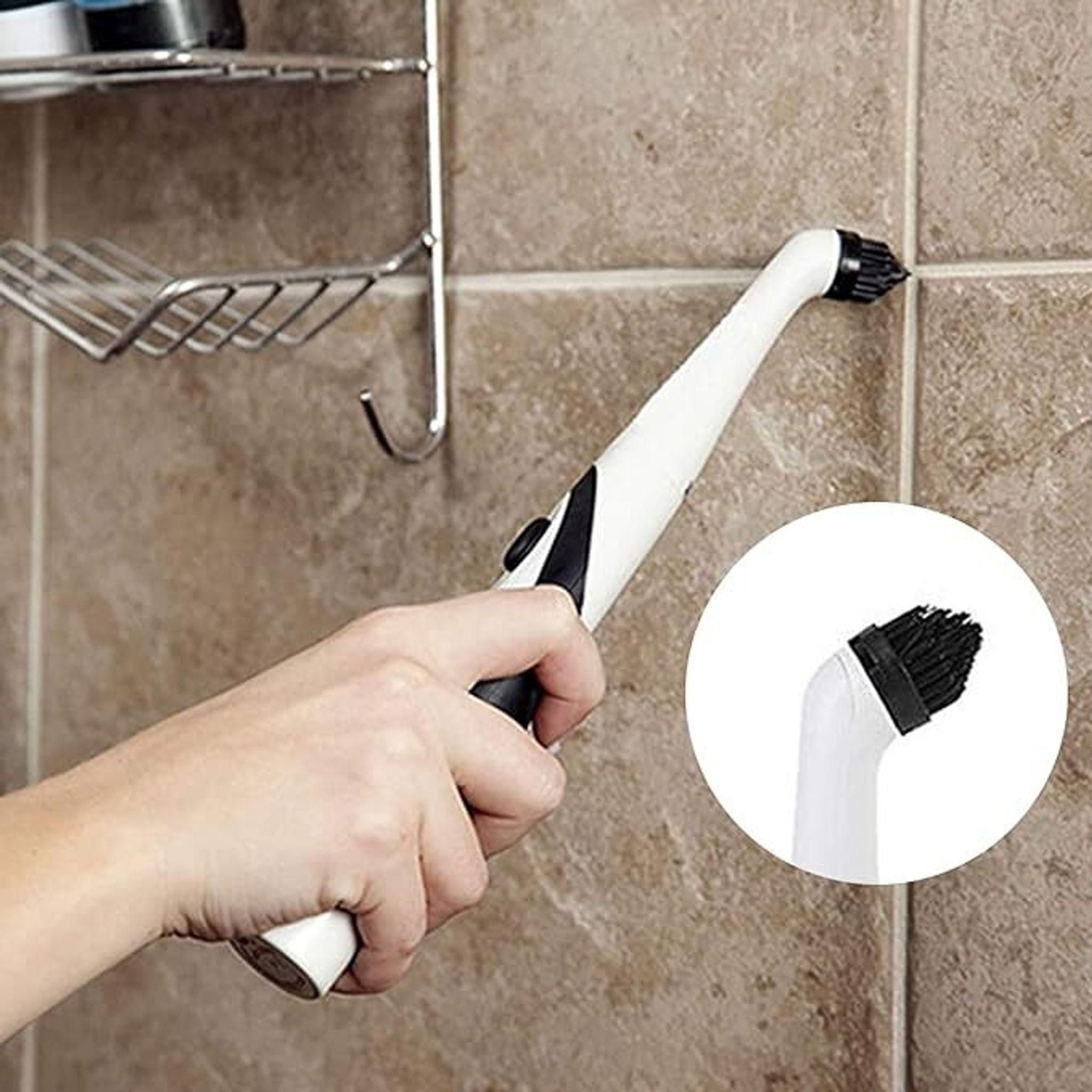 FELIXLEO Reinigungsbürsten-Set Elektrische Reinigungsbürste Sonic Scrubber 4 Aufsätze Schwarz