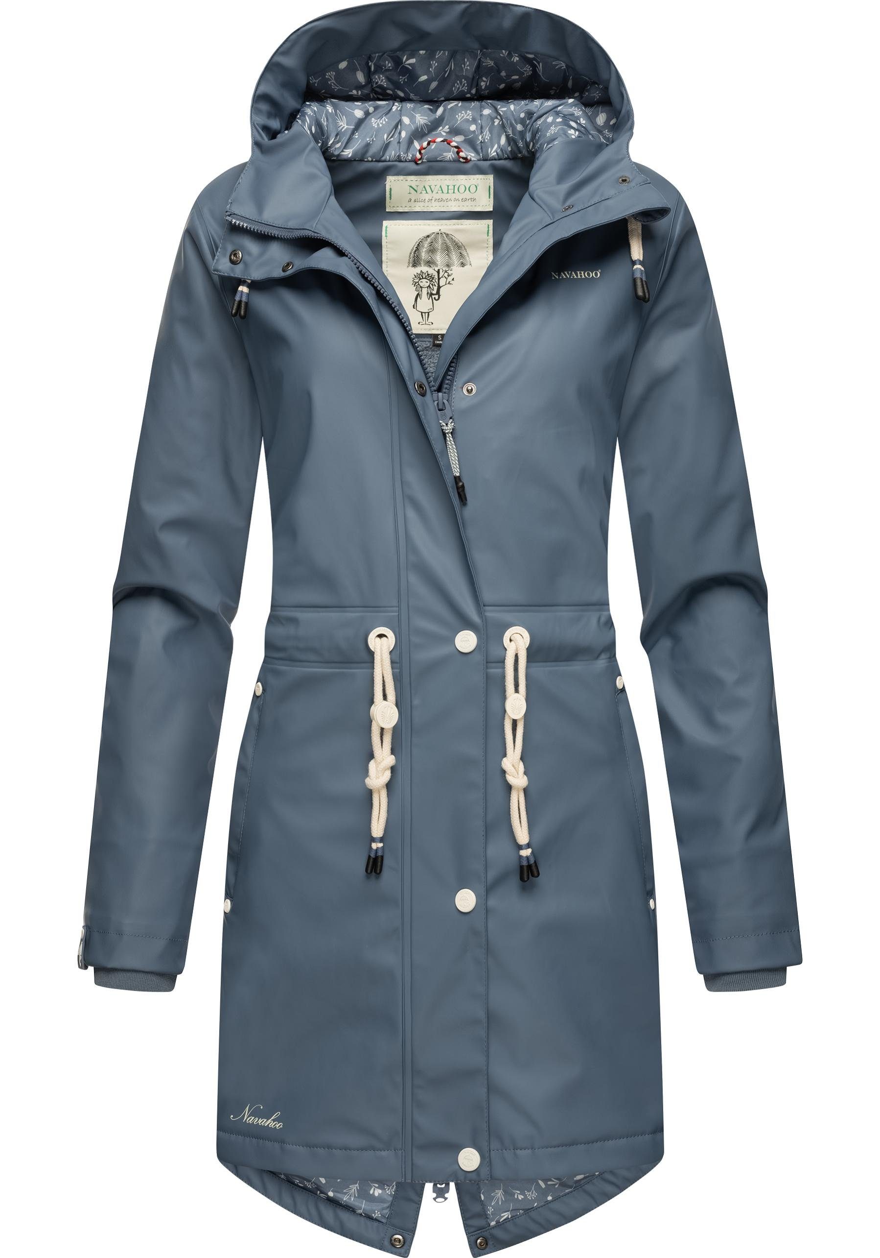 Navahoo Regenjacke Flower of Ocean Wasserdichter Damen Outdoor Regenmantel