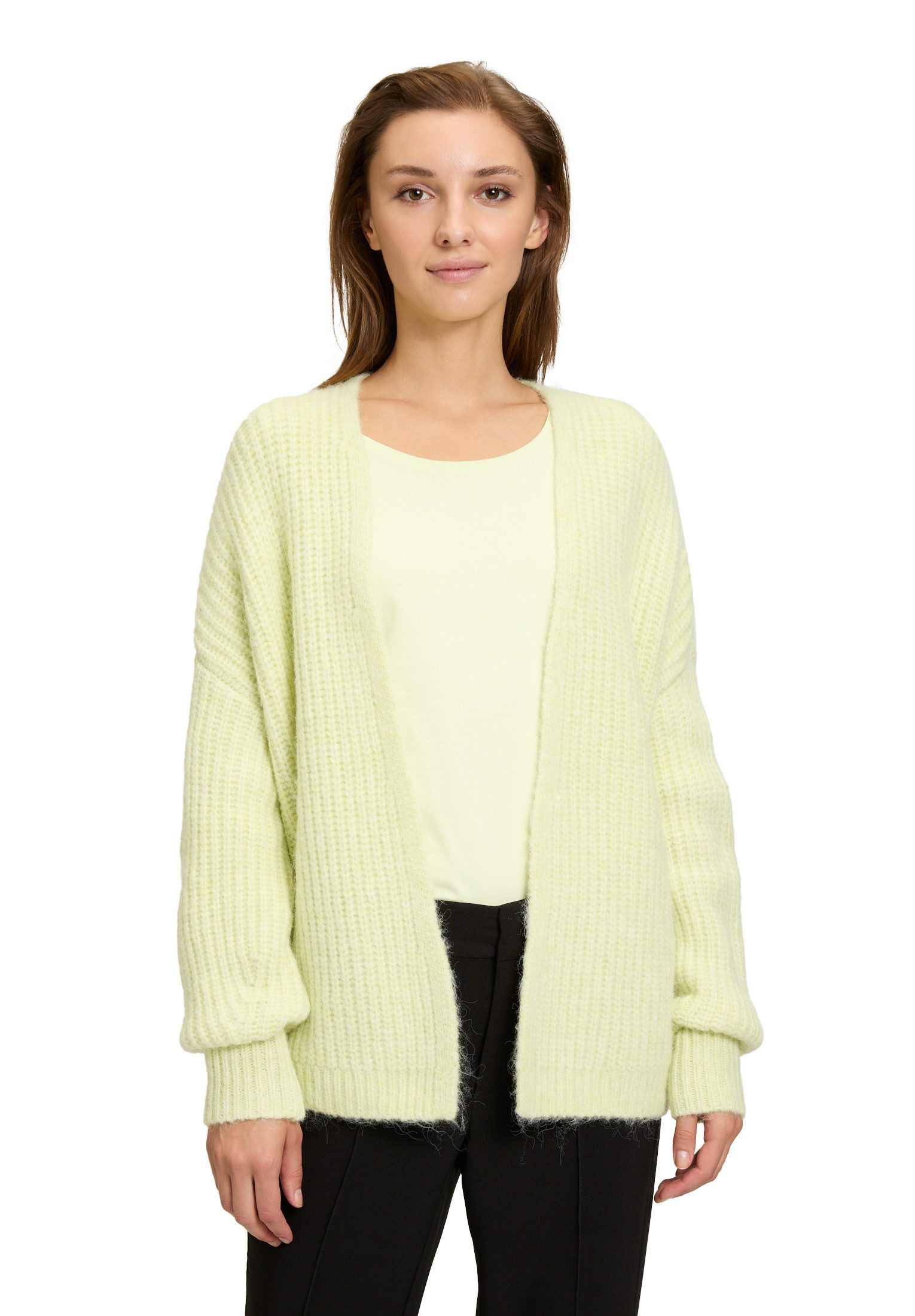 Strickjacke Cartoon Strick-Cardigan mit Rippbündchen