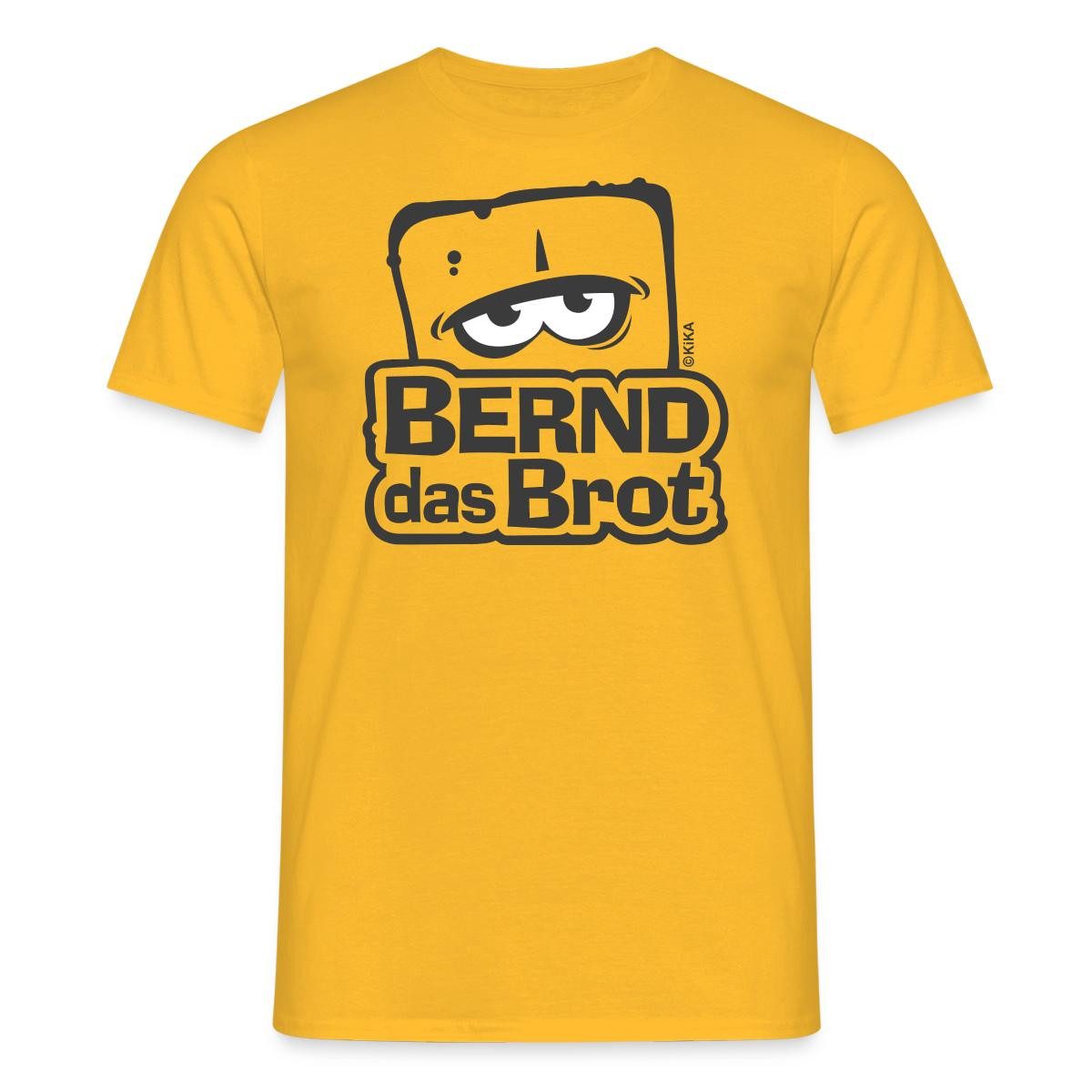T-Shirt Bernd Das Brot Logo Schwarz-Weiß Männer T-Shirt