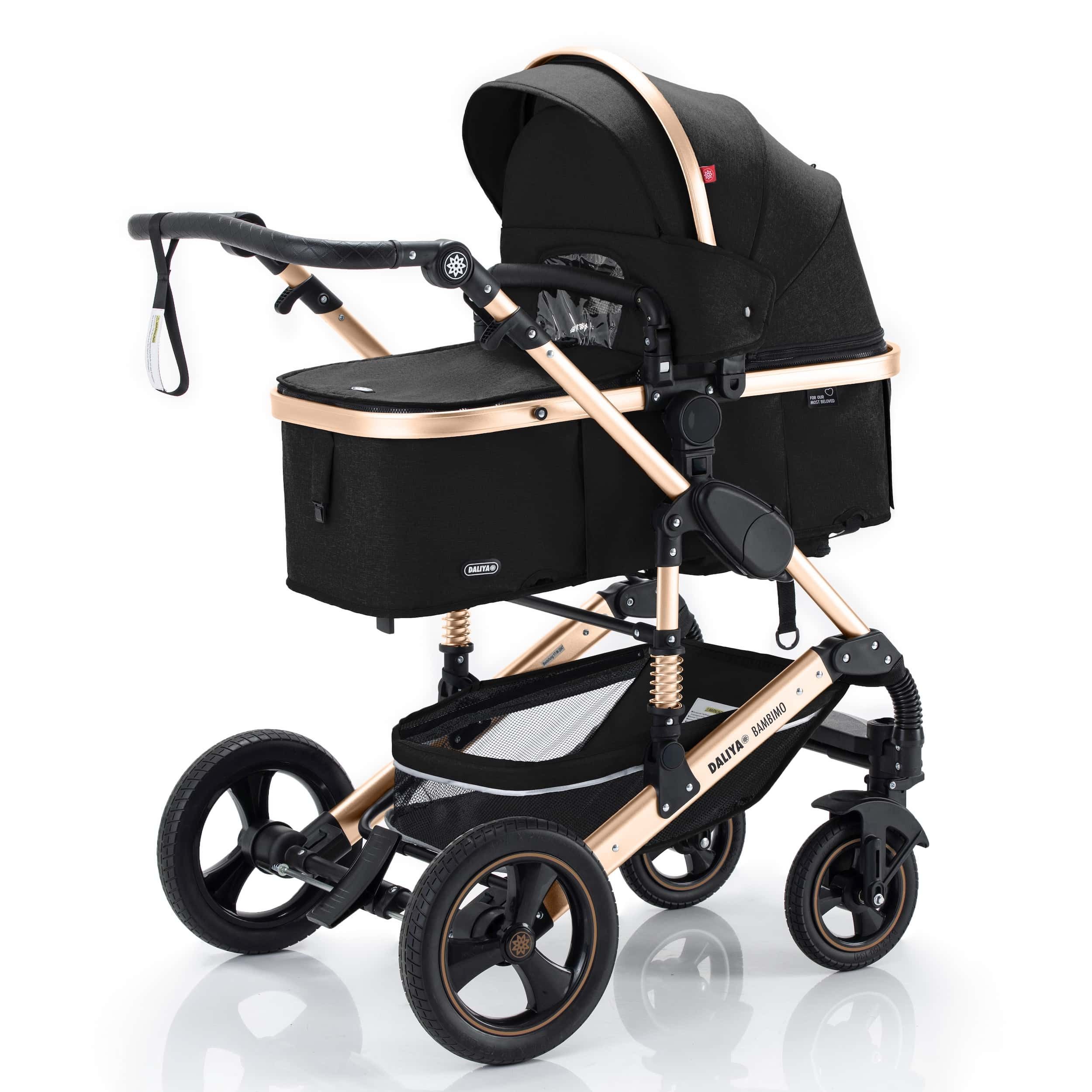 Kombi-Kinderwagen BAMBIMO 2in1 Kinderwagen & Buggy, Babywanne und Sportsitz, Alu-Rahmen
