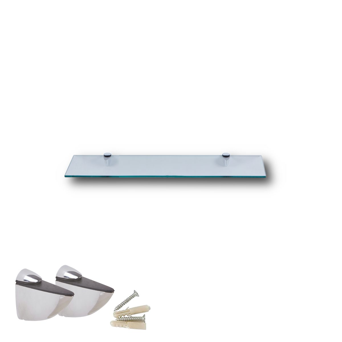 HOOZ Wandregal aus Sicherheitsglas mit Halterung - Klarglas - 30 x 13 x 0,6 günstig online kaufen