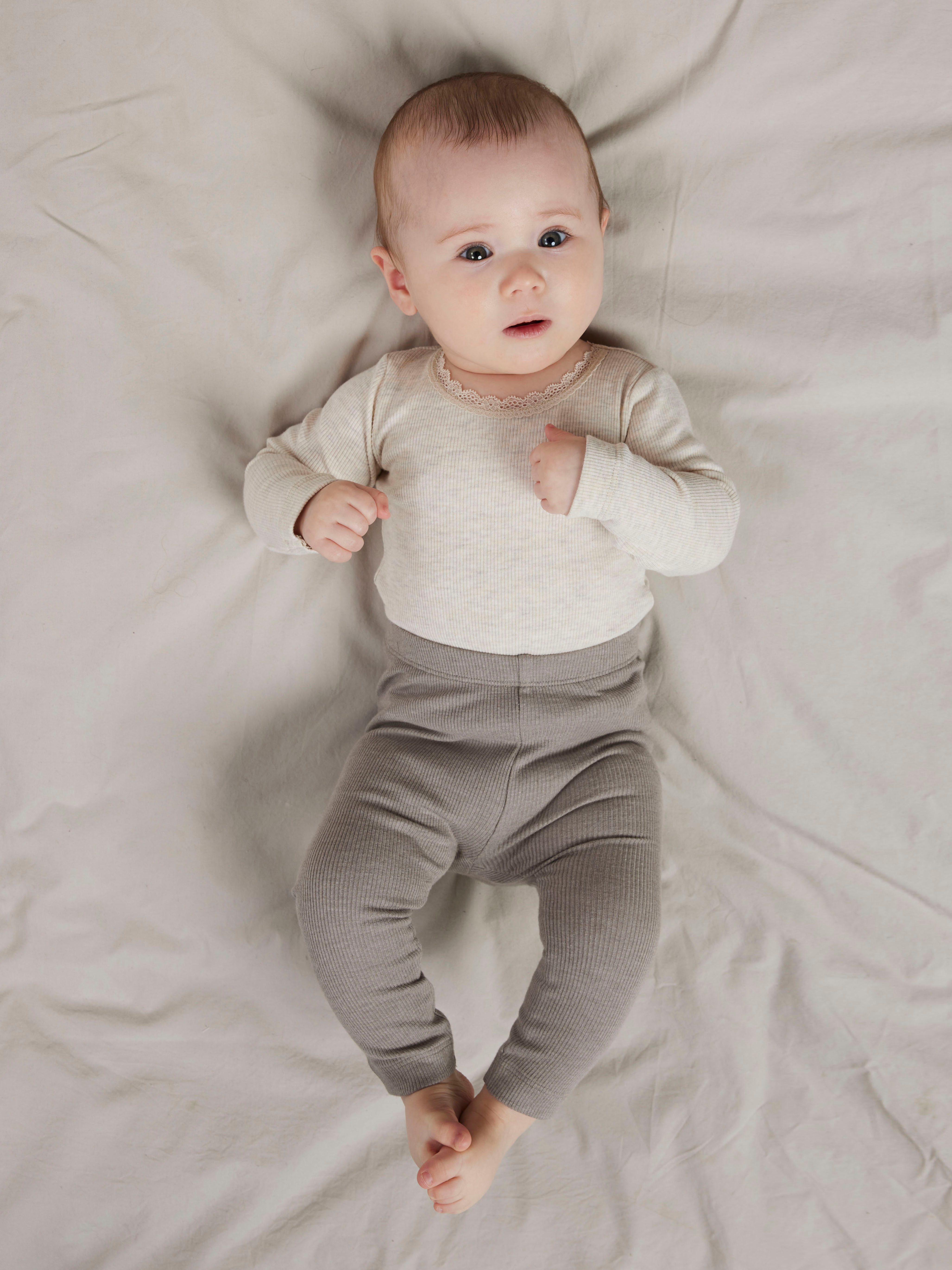 Name It Leggings NBNKAB LEGGING NOOS Baumwollmischung, Rippqualität, normal geschnitten