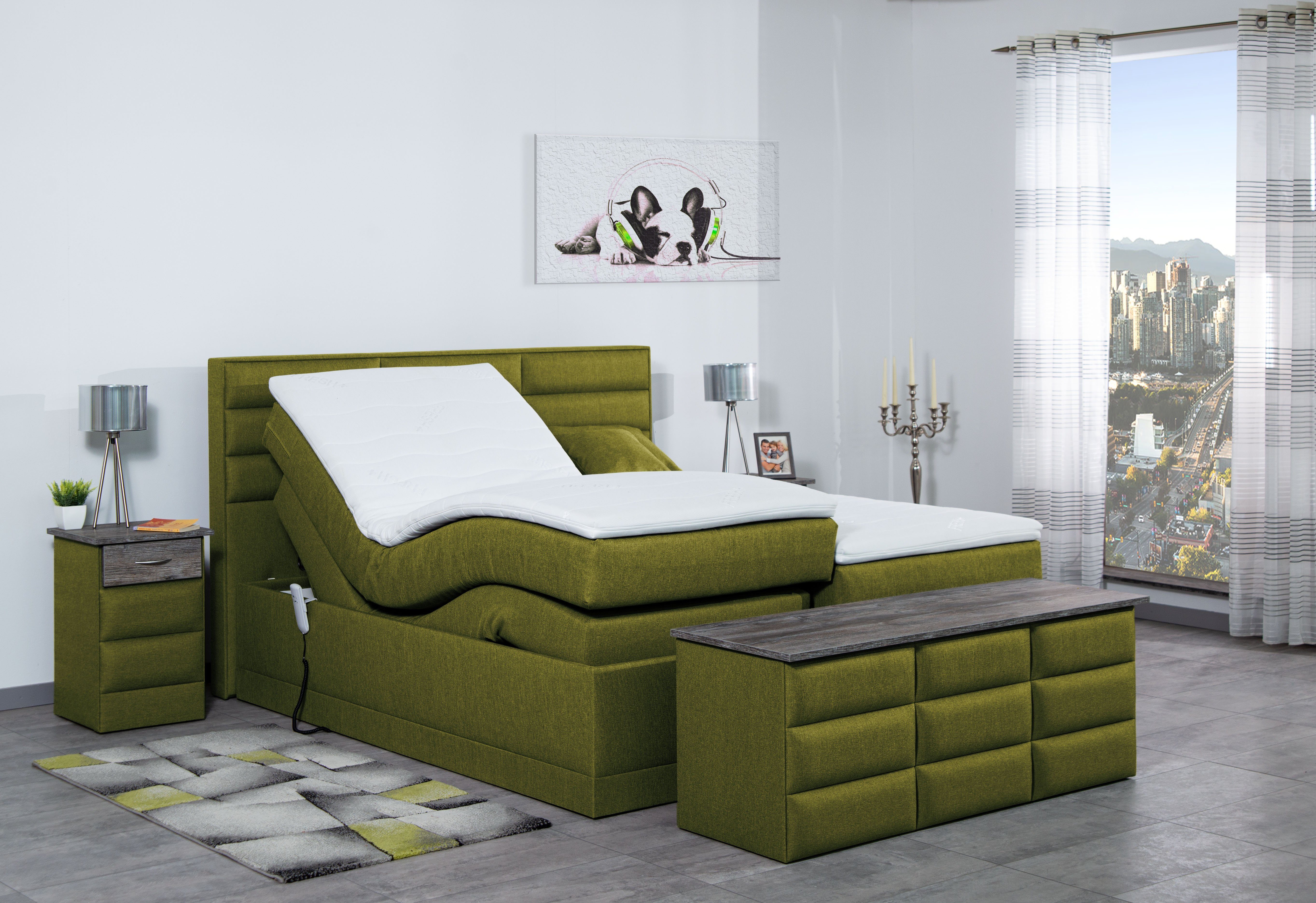 Meisterbetten Boxspringbett Pino (mit Motor, 7-Zonen günstig online kaufen
