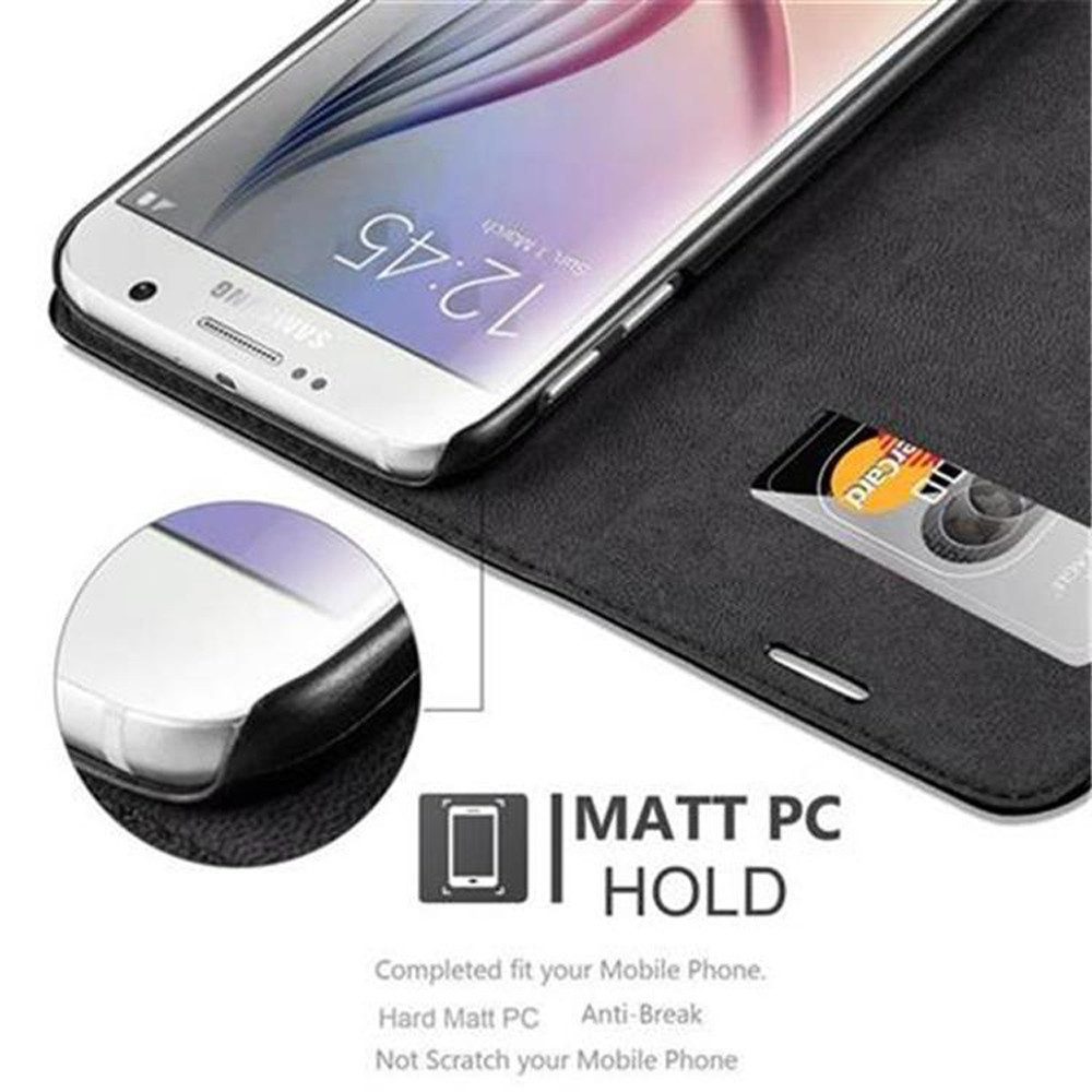 Cadorabo Handyhülle für Samsung Galaxy S6 Hülle Samsung Galaxy S6, Hülle Schutzhülle mit Standfunktion, Magnetverschluss und Kartenfach