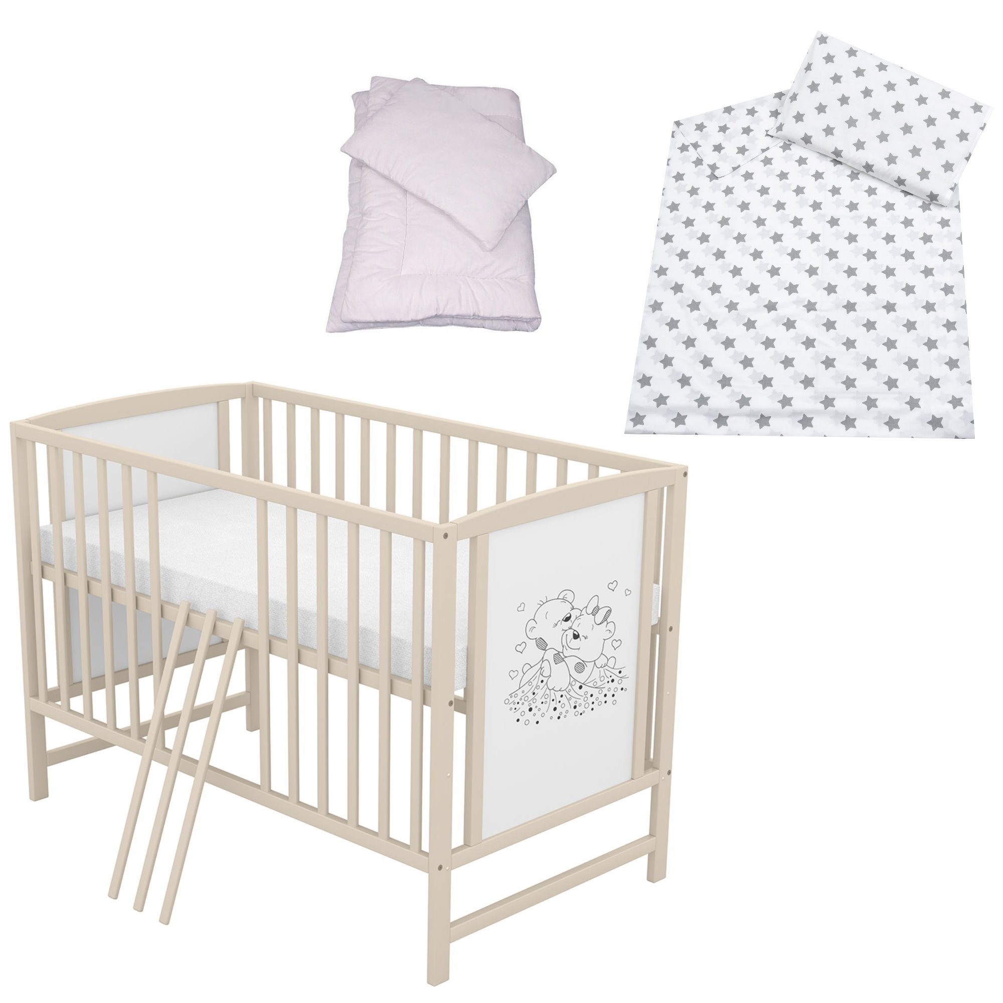 Komplettbett Babybett Mia Komplettset