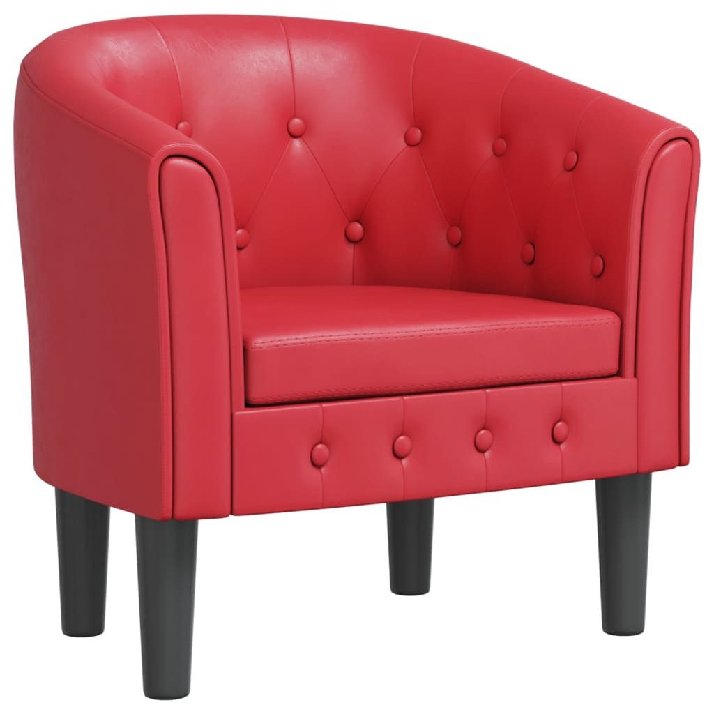 vidaXL Sessel Clubsessel Rot Kunstleder (1-St) günstig online kaufen
