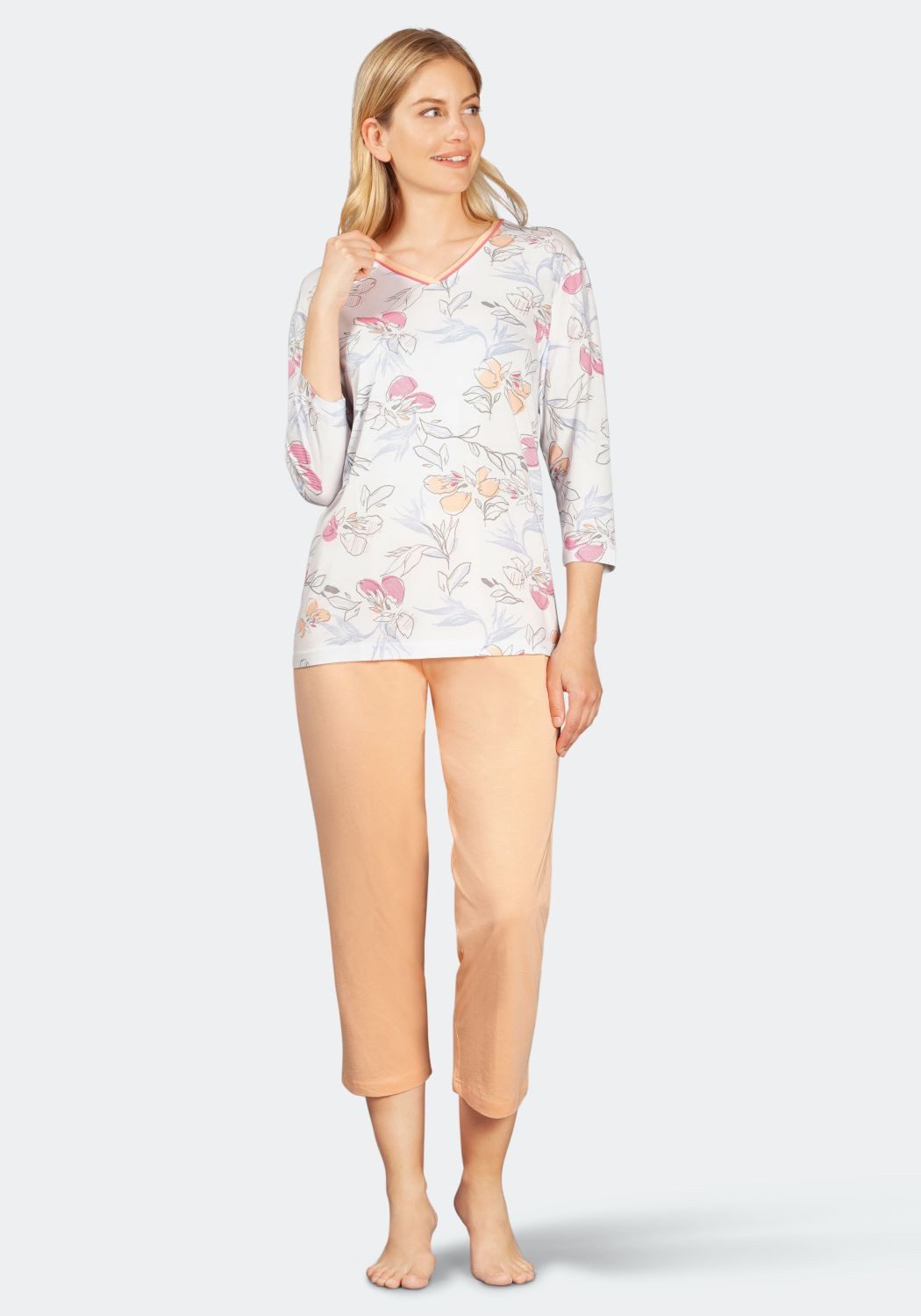 Hajo Schlafanzug 7/8 Schlafanzug, Premium Cotton / Modal