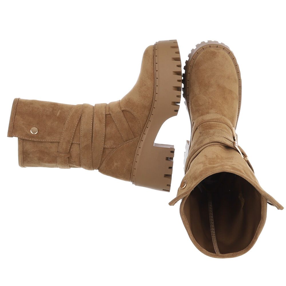 Ital-Design Modische Damen Stiefeletten mit Schnallen günstig online kaufen