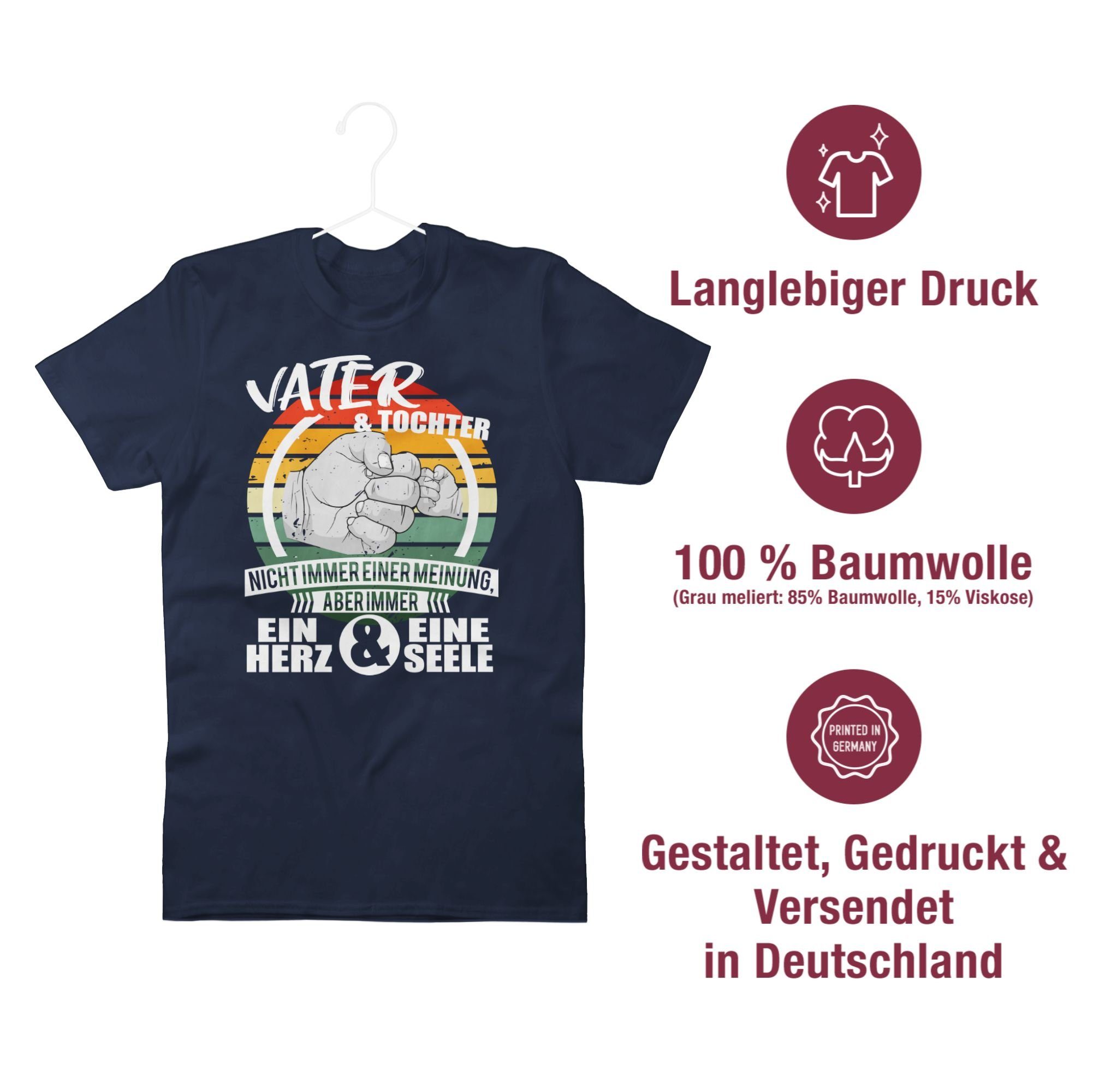 Shirtracer T-Shirt Vater und Tochter eine Seele Vatertag Geschenk für Papa