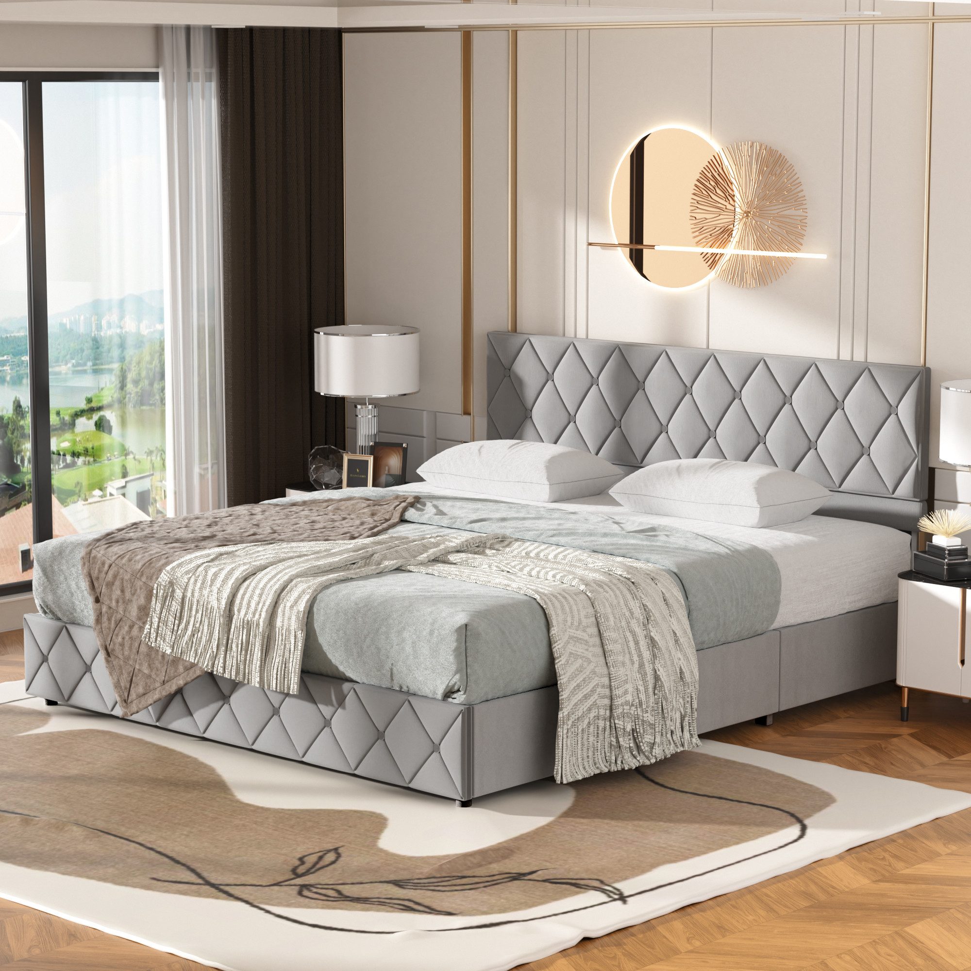 REDOM Polsterbett Funktionsbett (Ergonomisches Design, Stilvoll günstig online kaufen