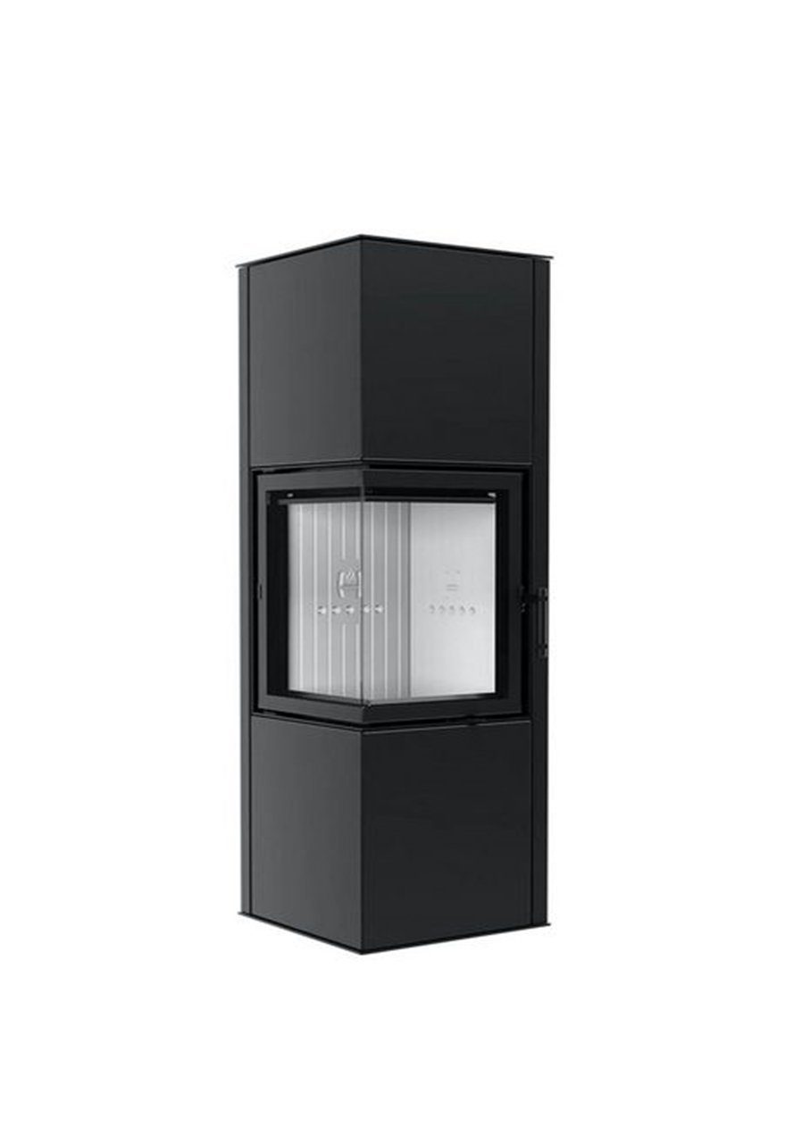 Hitze Kaminofen Hitze Siga Kamin, Eckkamin A+ BA1-BImSCH V 2, Türgriff rechts