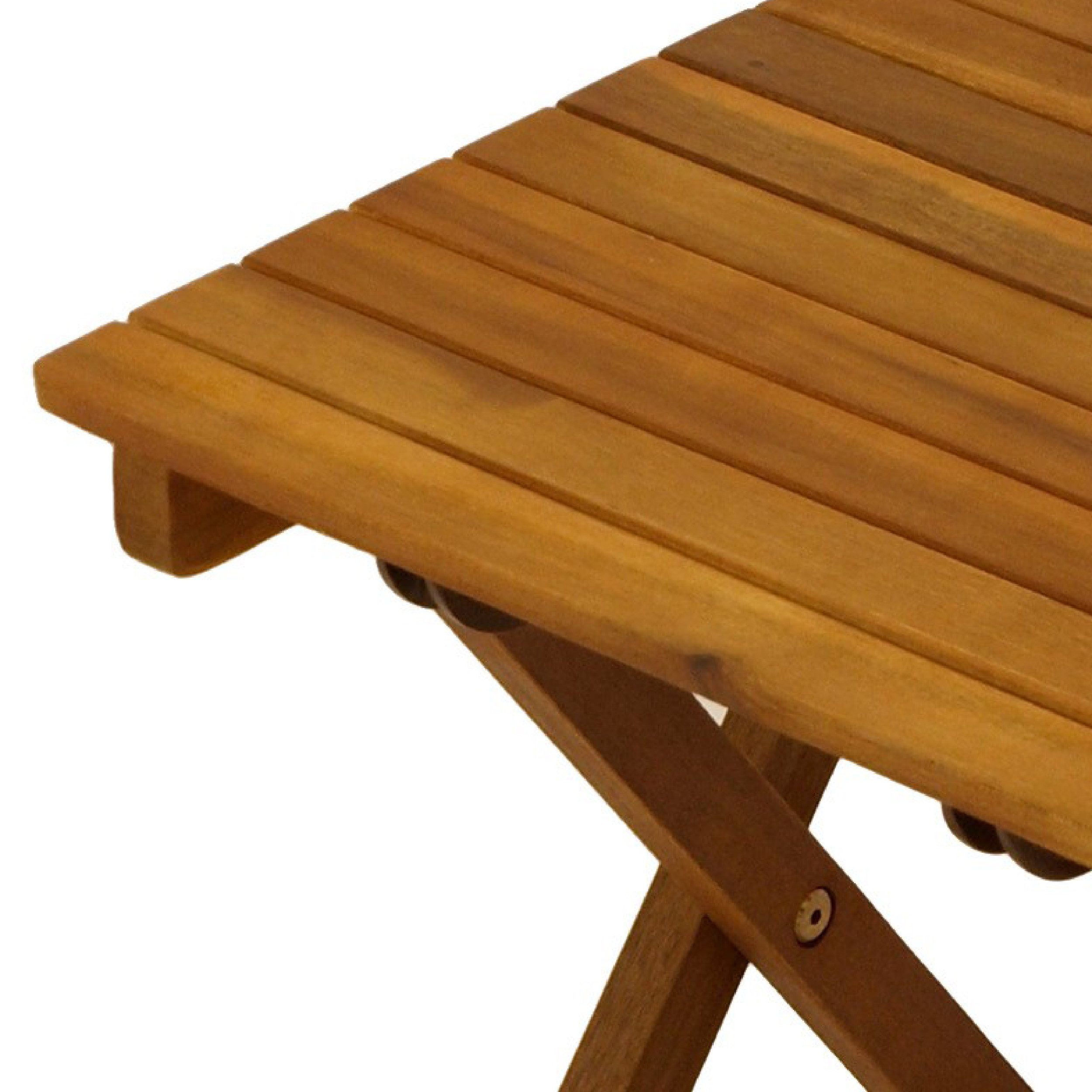 TPFGarden Beistelltisch CANNOCK (Klappbarer Ablagetisch aus Akazienholz, Hochwertig behandelte Oberfäche geölt, FSC®-zertifiziert), Maße (BxHxT): 38 x 45 x 38 cm
