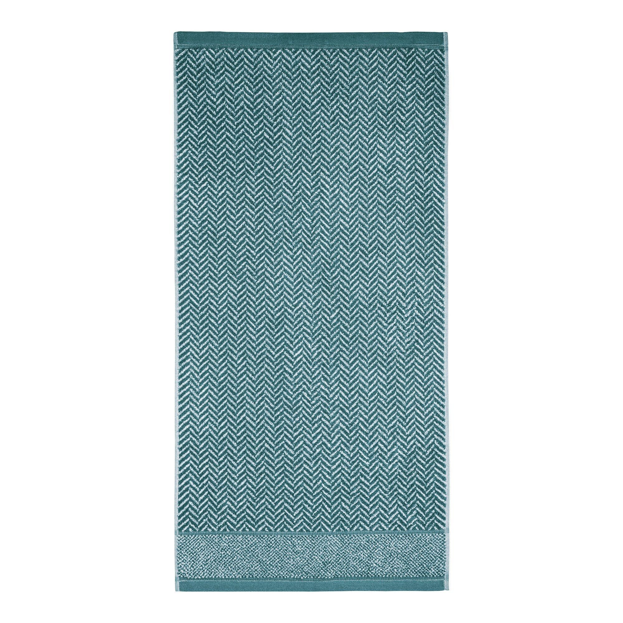 herzbach home Duschtücher Italiana 70x140 cm, (2-St), 500g/m², Premium-Qualität, 100% Baumwolle, gemustert