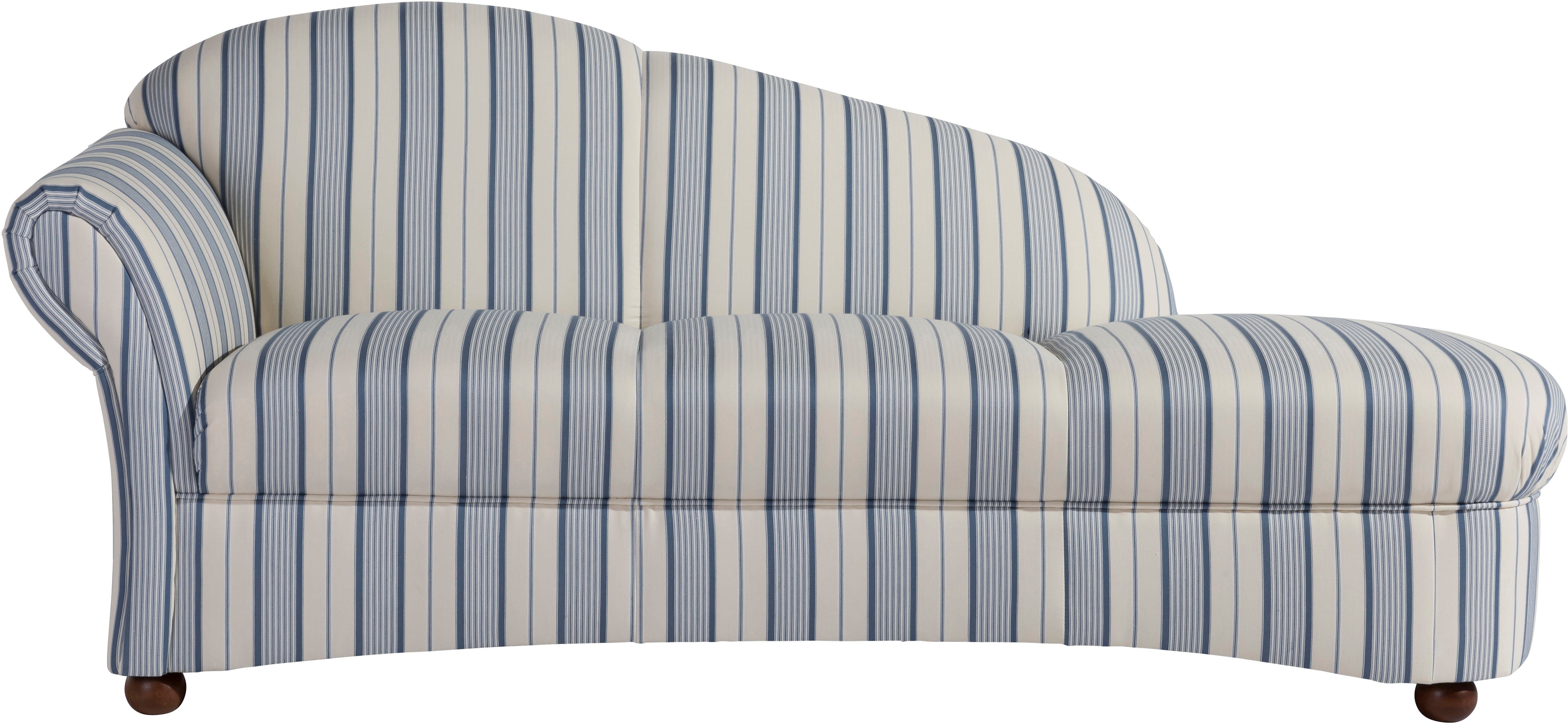 Max Winzer® Recamiere Caros, klassisch moderne Recamiere im Landhausstil, Solitärmöbel, komfortabler Sitzkomfort durch Federkern, Retro, Streifendesign