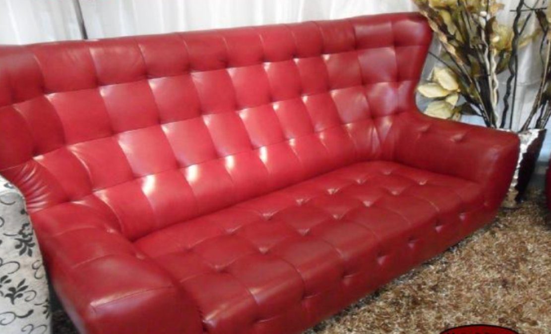 Chesterfield-Sofa 3+2+1 Chesterfield JVmoebel rot Sofa Zeitgenössisches