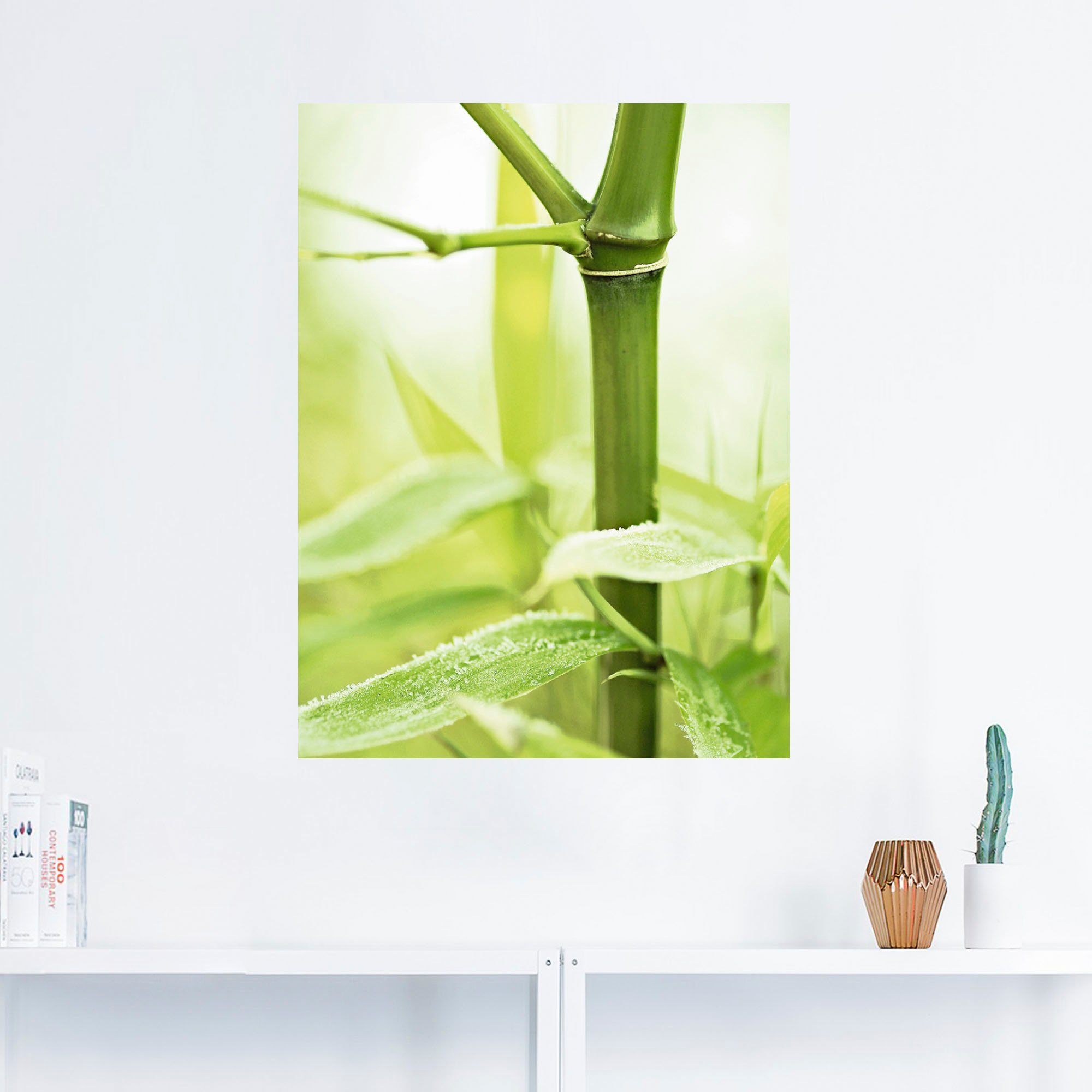 Leinwandbild, Zweig, (1 oder Wandbild Poster Artland als Größen St), versch. in Bambus Wandaufkleber Gräser