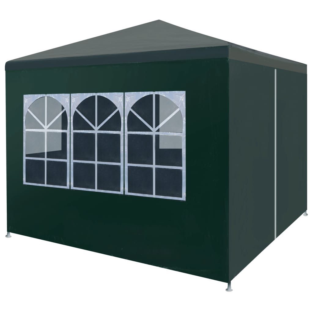 Pavillon grün - mit Seitenwände Pavillon Gartenzelt Partyzelt 3x3 m Grün
