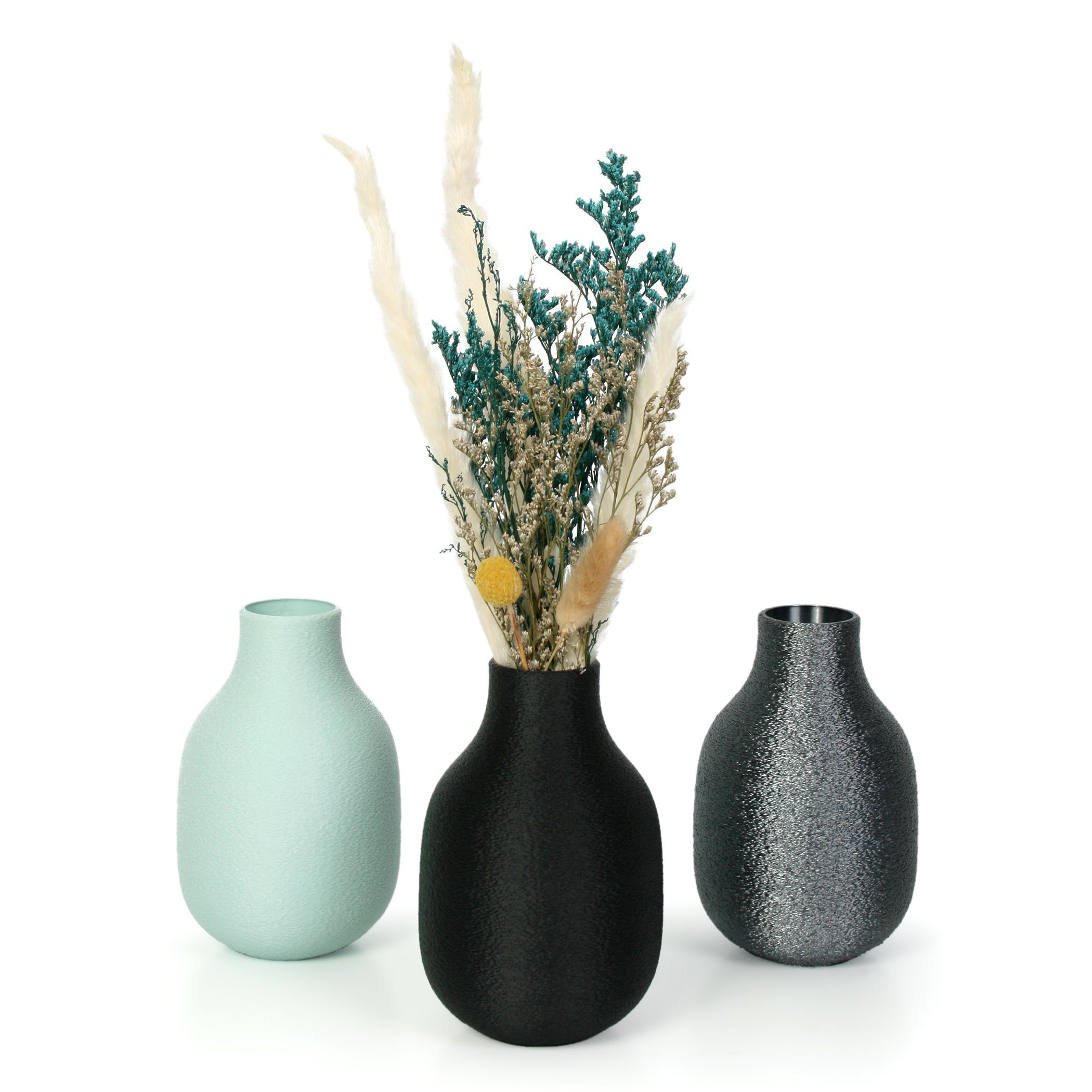 nachwachsenden Kreative bruchsicher Vase aus Bio-Kunststoff, wasserdicht – Feder Blumenvase & Dekovase Designer Black aus Dekorative Rohstoffen;