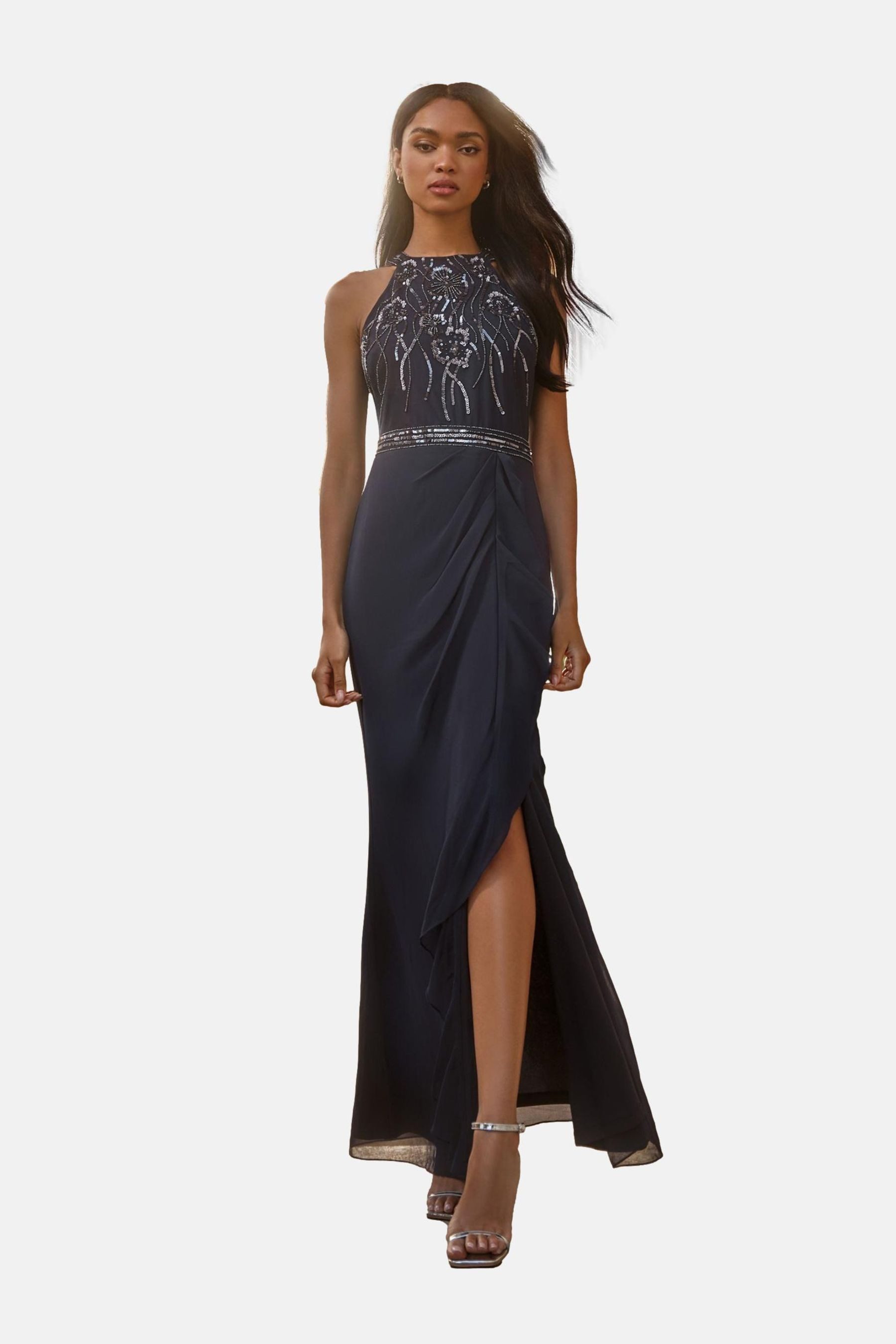 LIPSY Abendkleid Lipsy Brautjungfernkleid mit Neckholder, Regular (1-tlg)