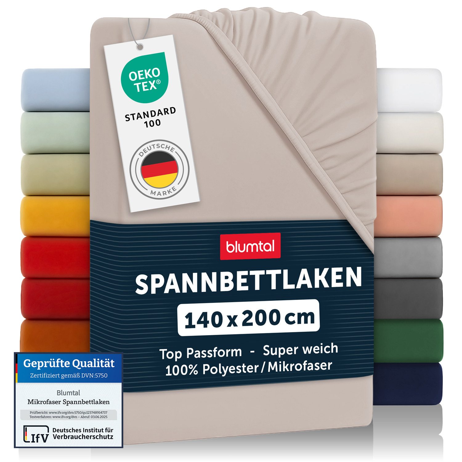 Blumtal Spannbettlaken Bettlaken aus Mikrofaser, Mikrofaser, Gummizug: rundum, (2 Stück)