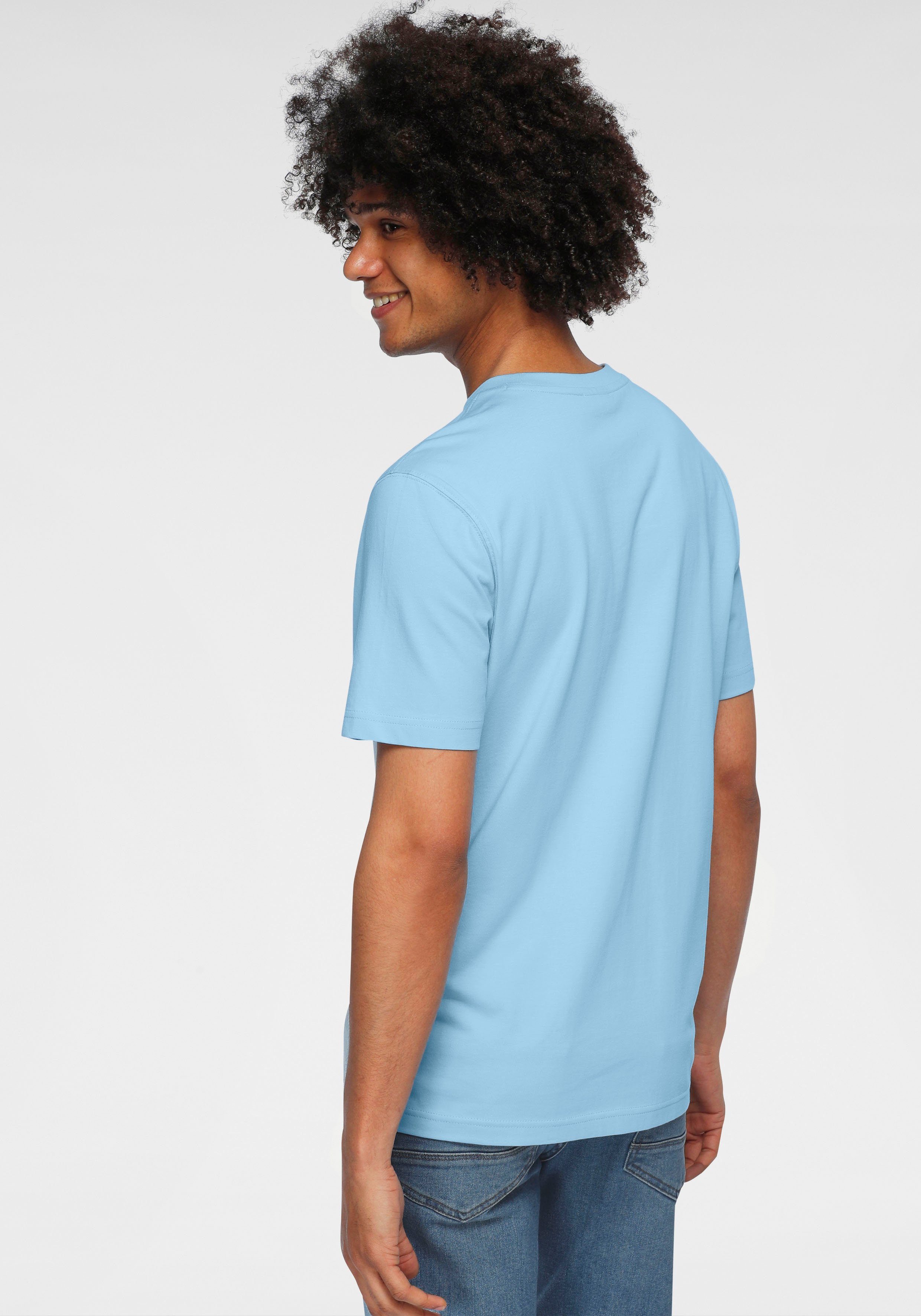 OTTO products aus Bio-Baumwolle Brusttasche T-Shirt mit hellblau