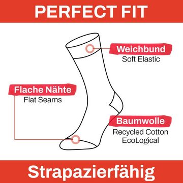 Chili Lifestyle Strümpfe Karo Socken, Herren Basic, Baumwolle Weichund, 10 Paar