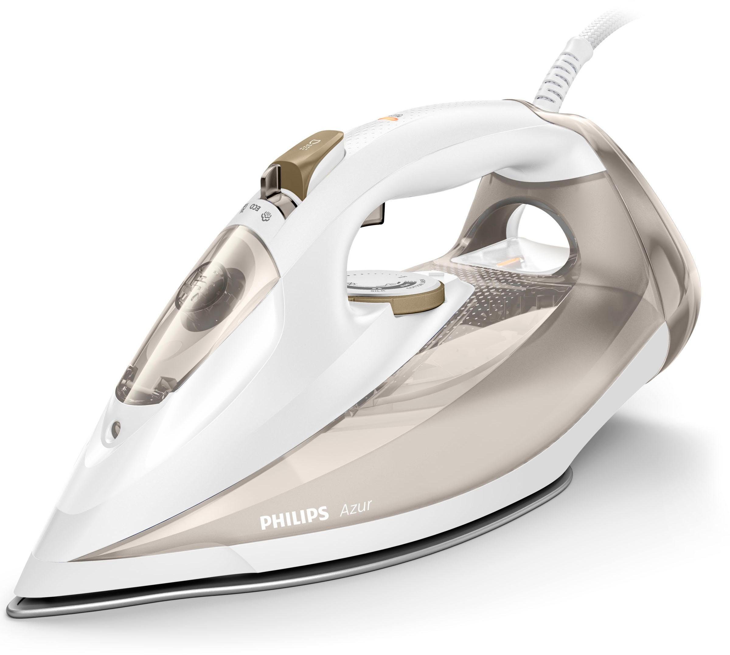 Philips Dampfbügeleisen GC4549/00 Azur, SteamGlide Plus-Bügelsohle ...
