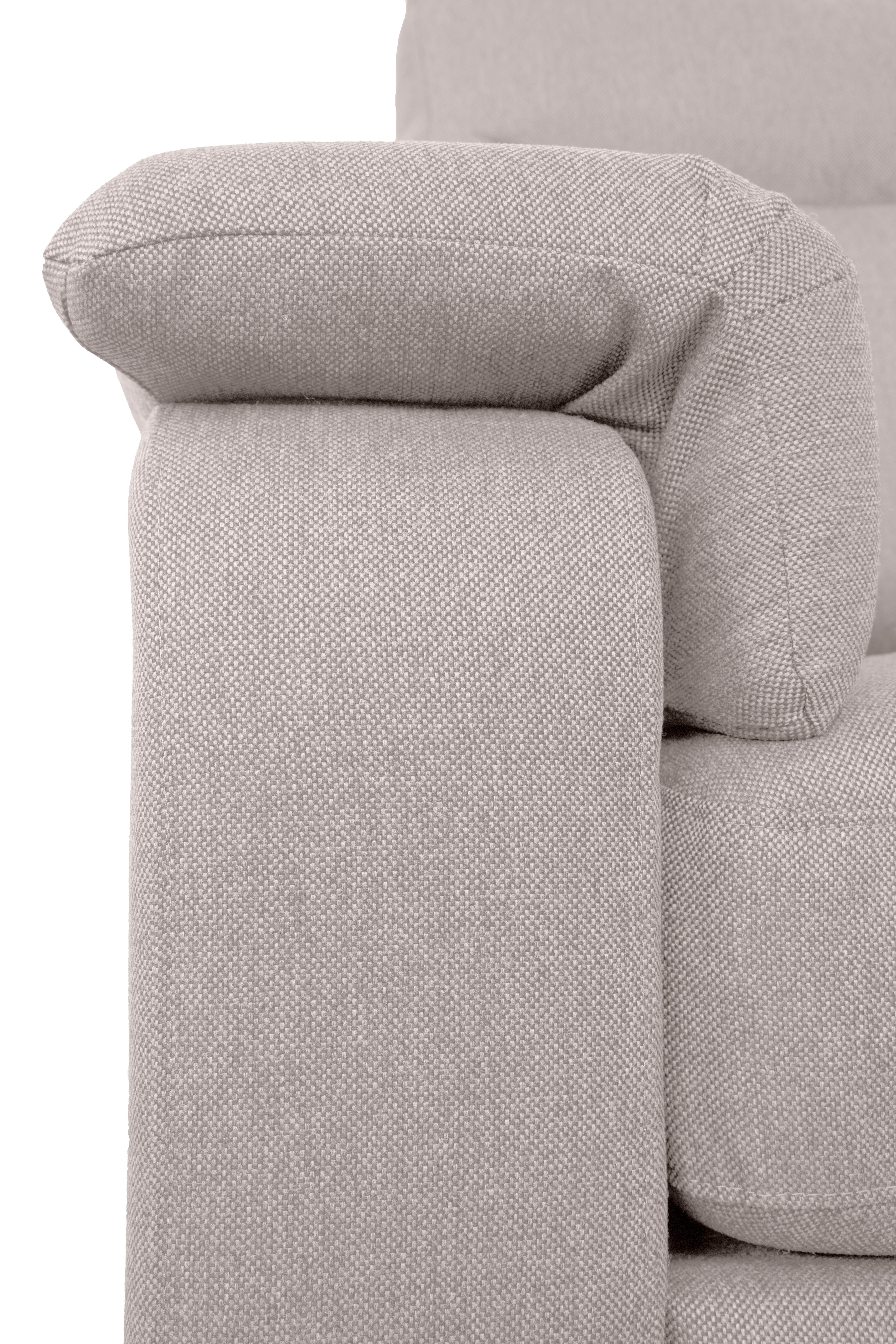 hoher mit 2-Sitzer dekorativen Nähten und Rückenlehne, Home beige affaire Wellenunterfederung Bécourt, mit