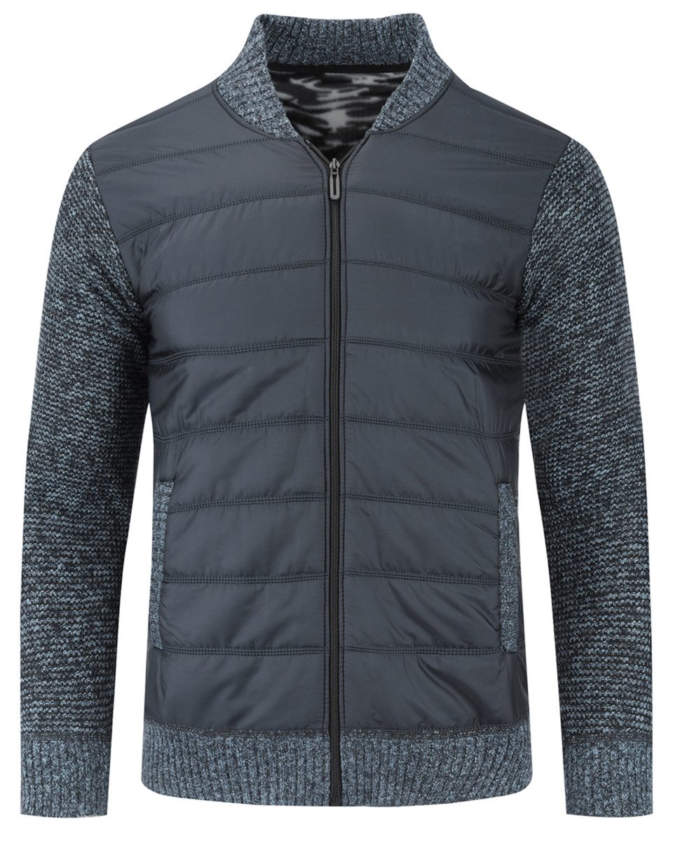 Allthemen Cardigan Herren Srtrickjacke Herbst Daunen Pullover Grobstrick Übergangsjacke
