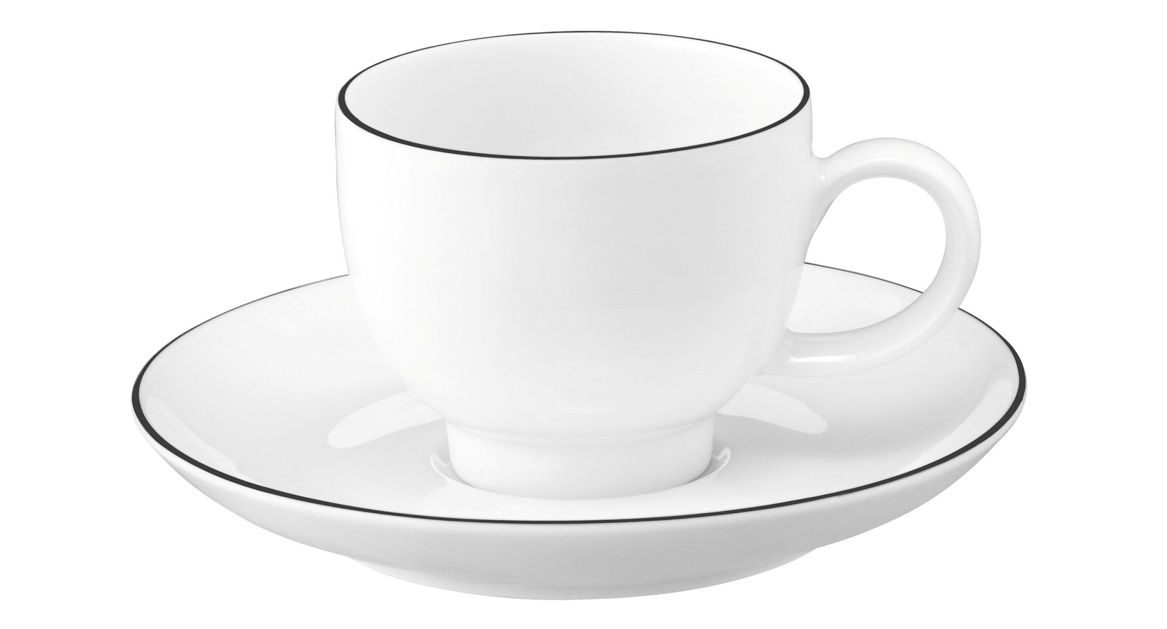 Seltmann Weiden Untertasse Lido Black Line, (1 St), Espressountertasse 12 cm